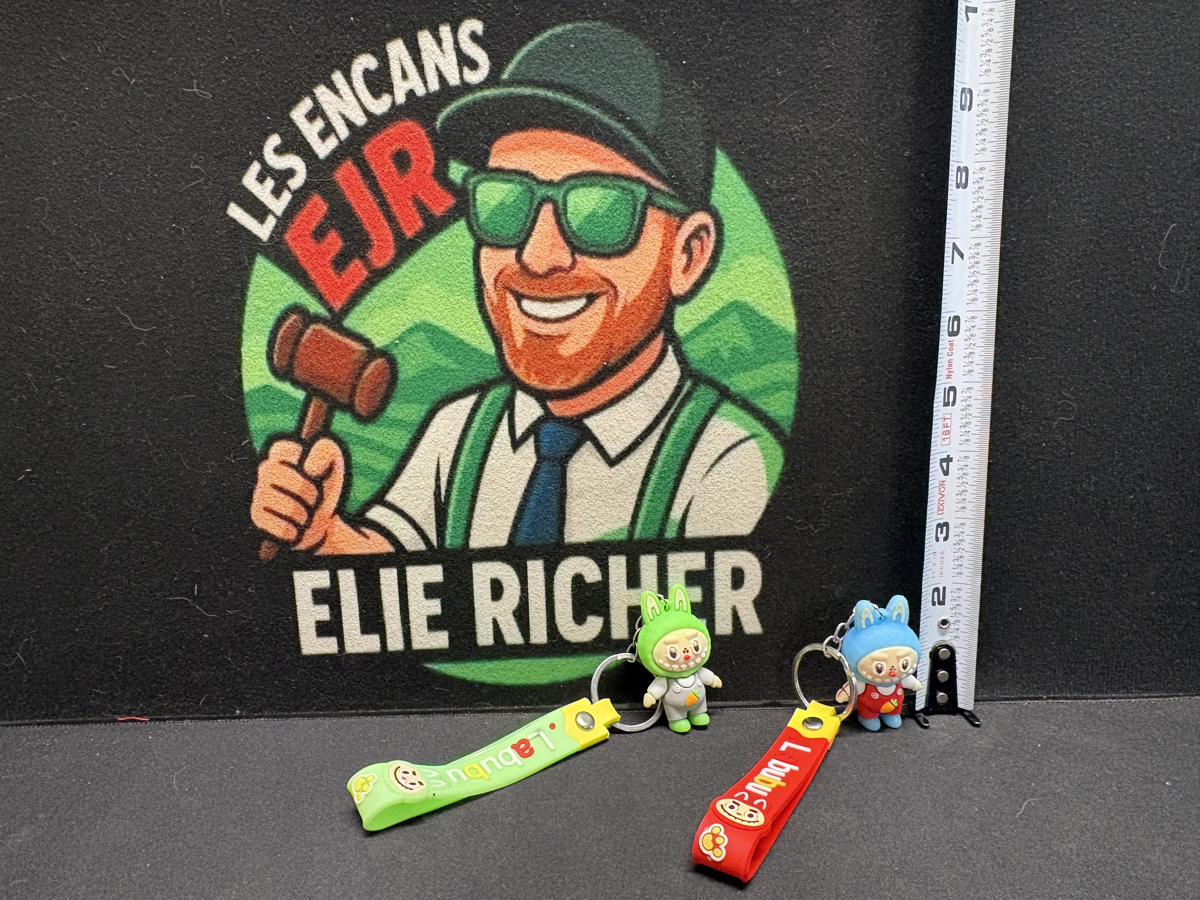 LOT 2026-110 — Ensemble de 2 porte-clés Labubu, chacun avec une petite figurine et une… — photo 1