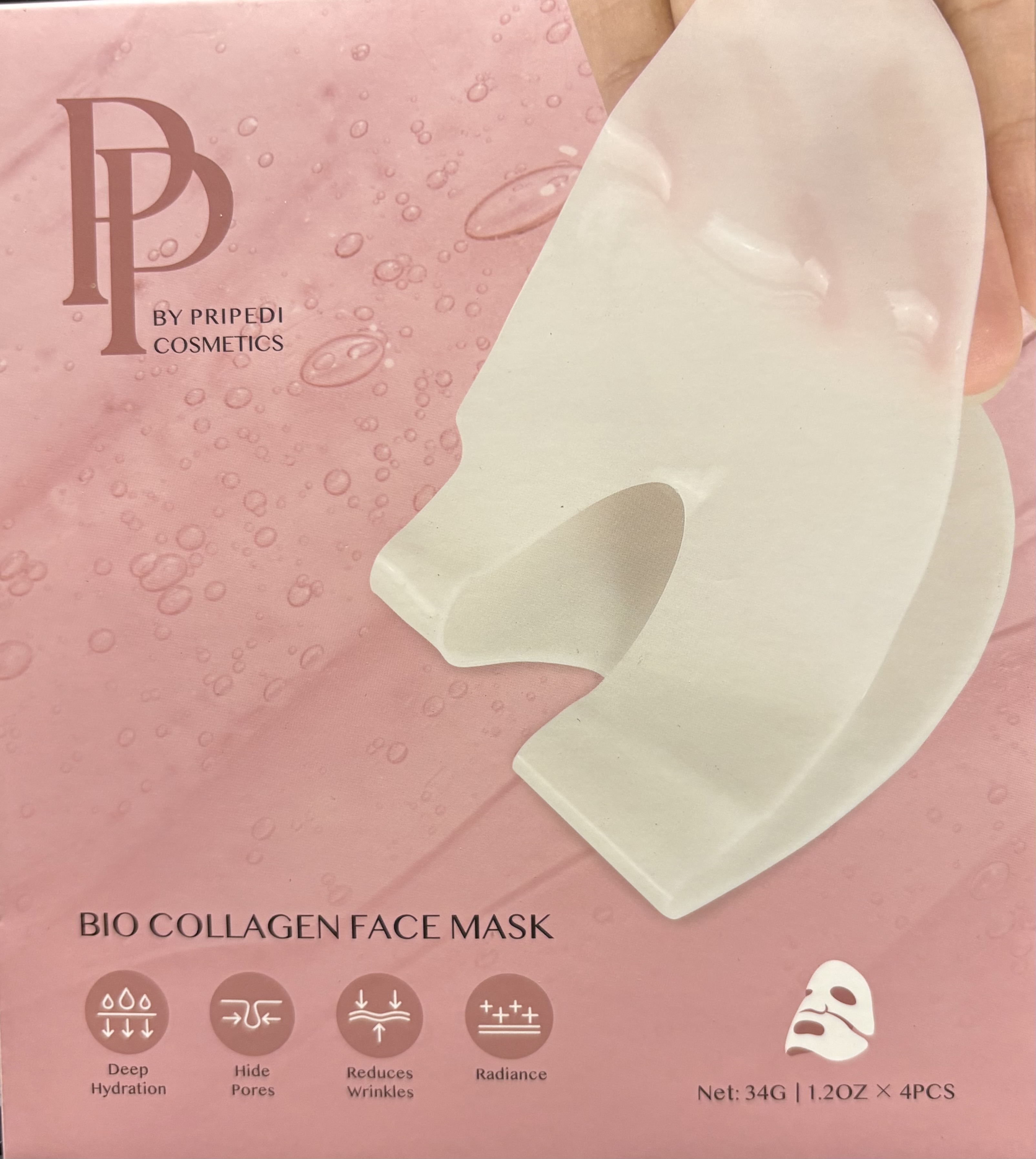 LOT 2026-152 — Ensemble de 4 masques faciaux au bio-collagène de marque Pripri Cosmetics — photo 1