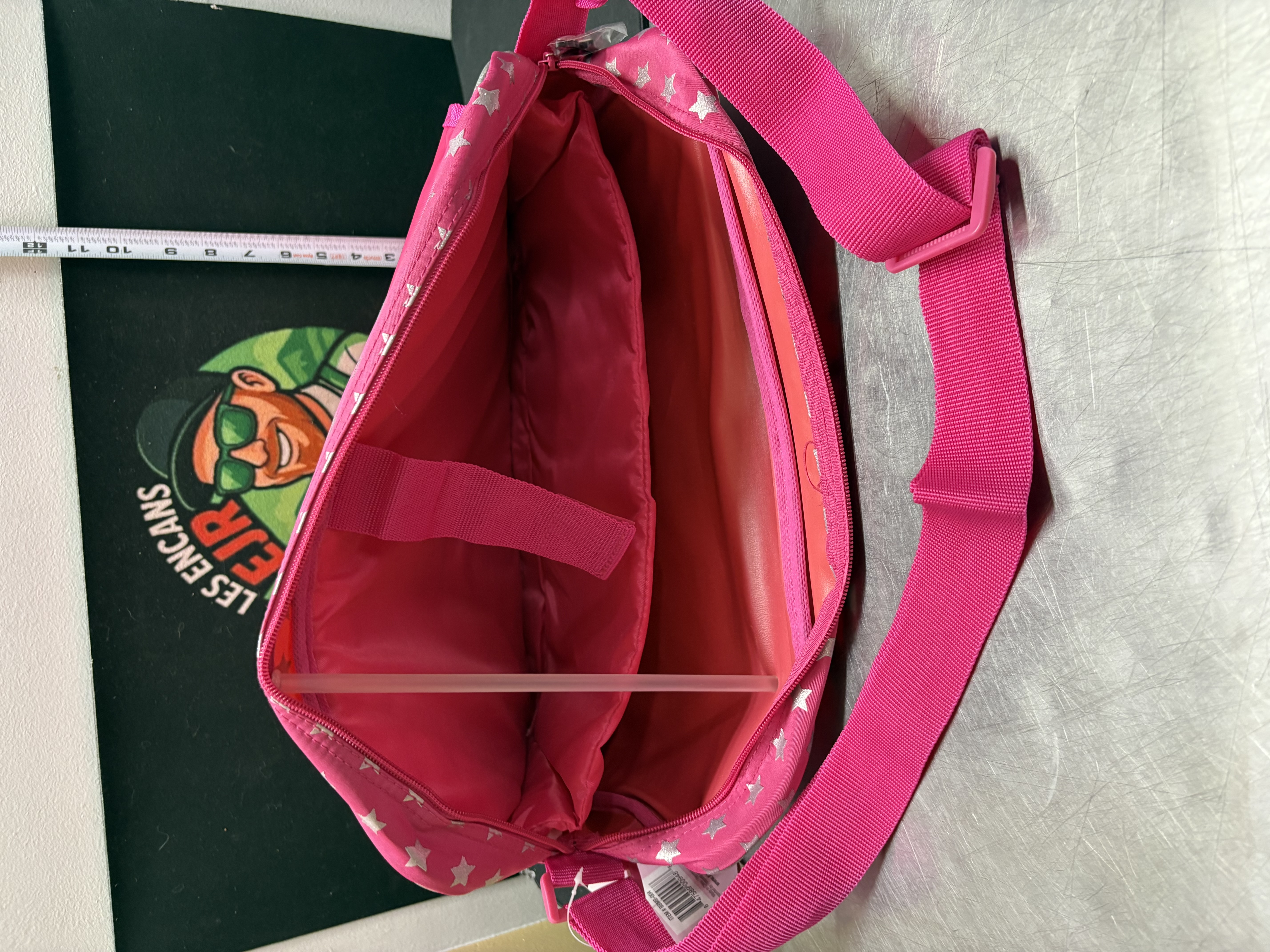 LOT 2026-155 — Sac bandoulière Betty Boop, modèle coloré turquoise et rose avec grand motif… — photo 2
