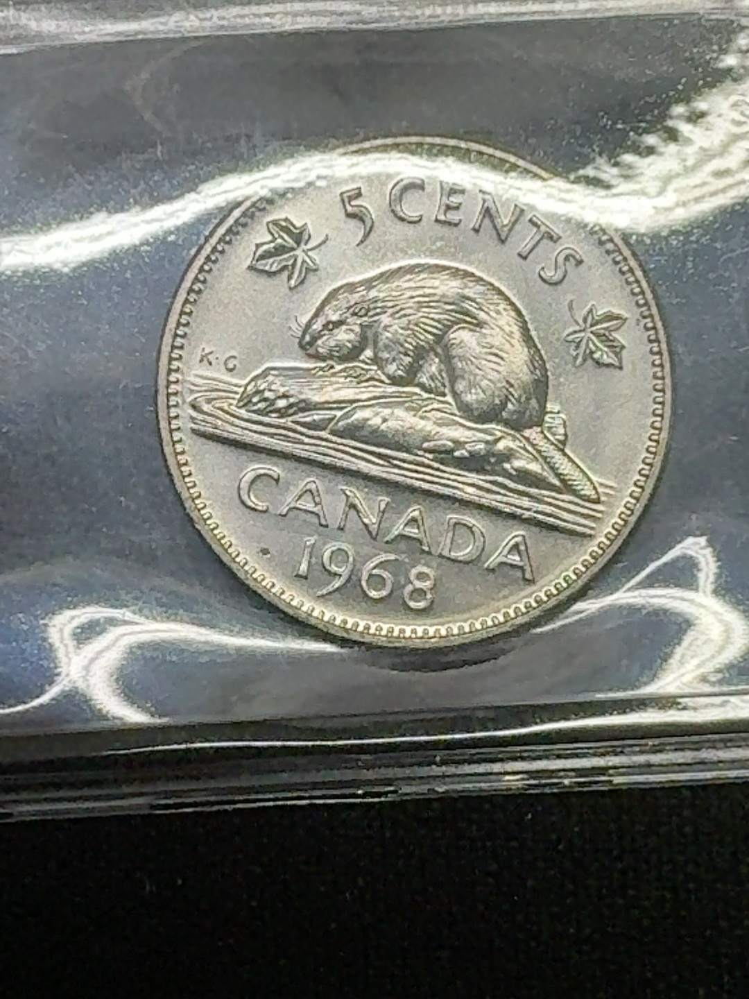 LOT 2026-278 — Pièce canadienne de 5 cents de 1968 certifiée ICCS MS-62 — photo 1