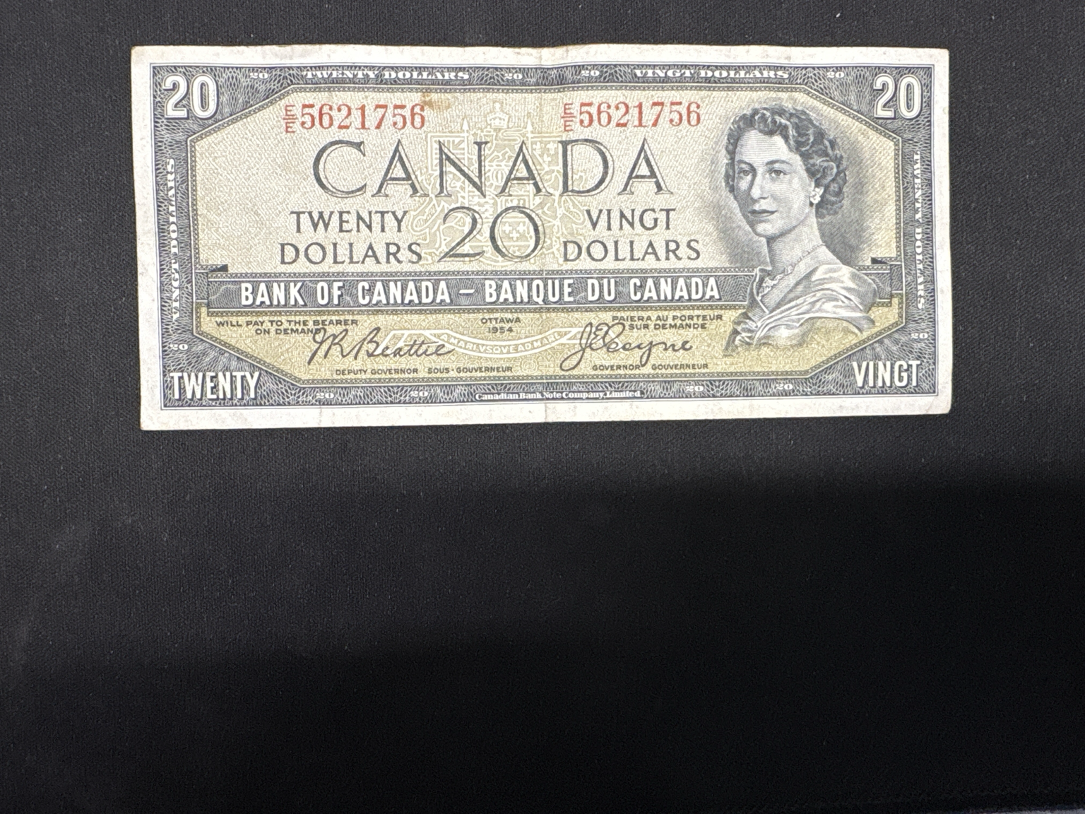 LOT 2026-280 — Billet canadien de 20 $ de 1954 — photo 1