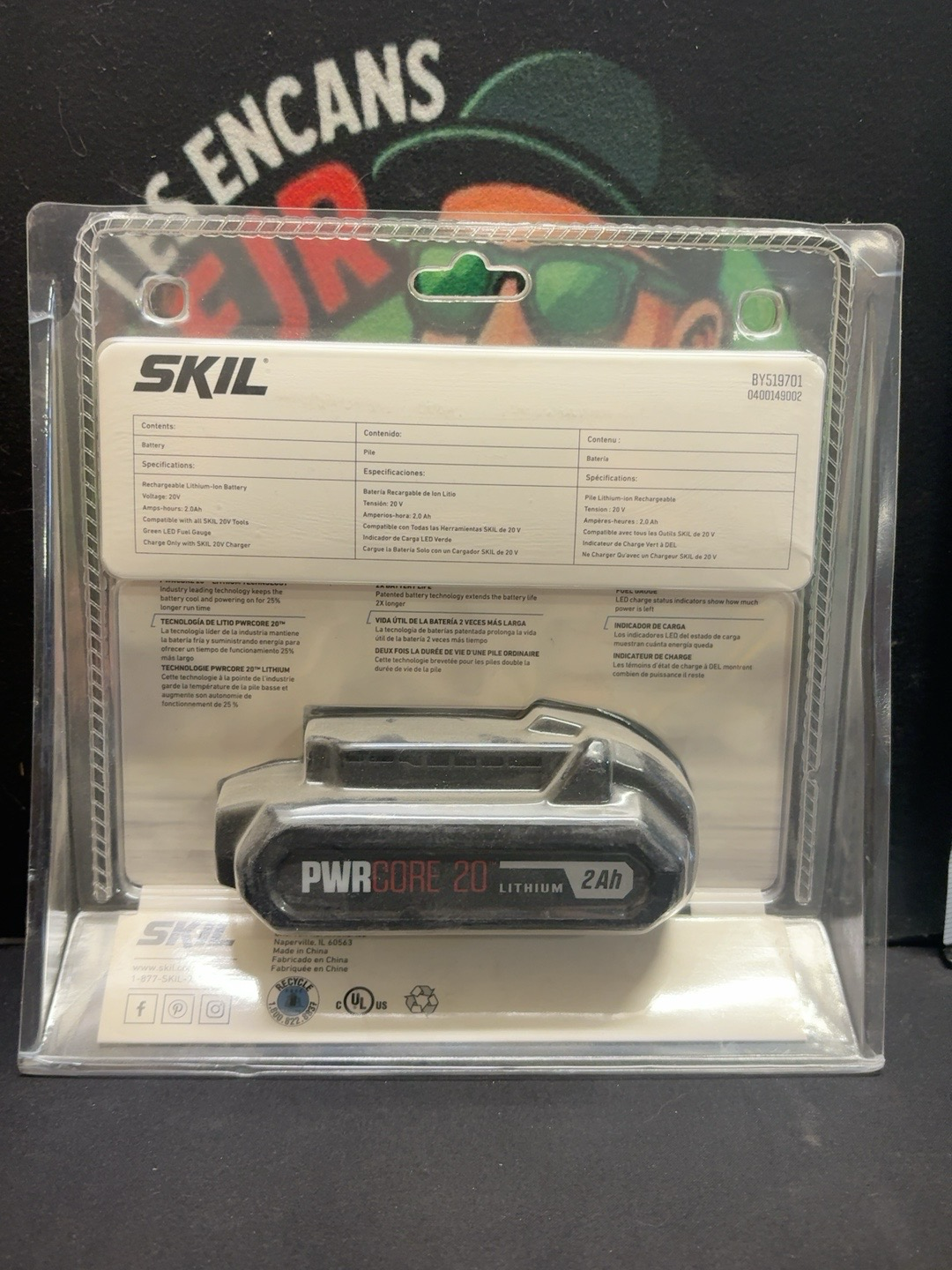 LOT 2026-289 — Batterie au lithium SKIL PWRCORE 20 V – 2,0 Ah — photo 2