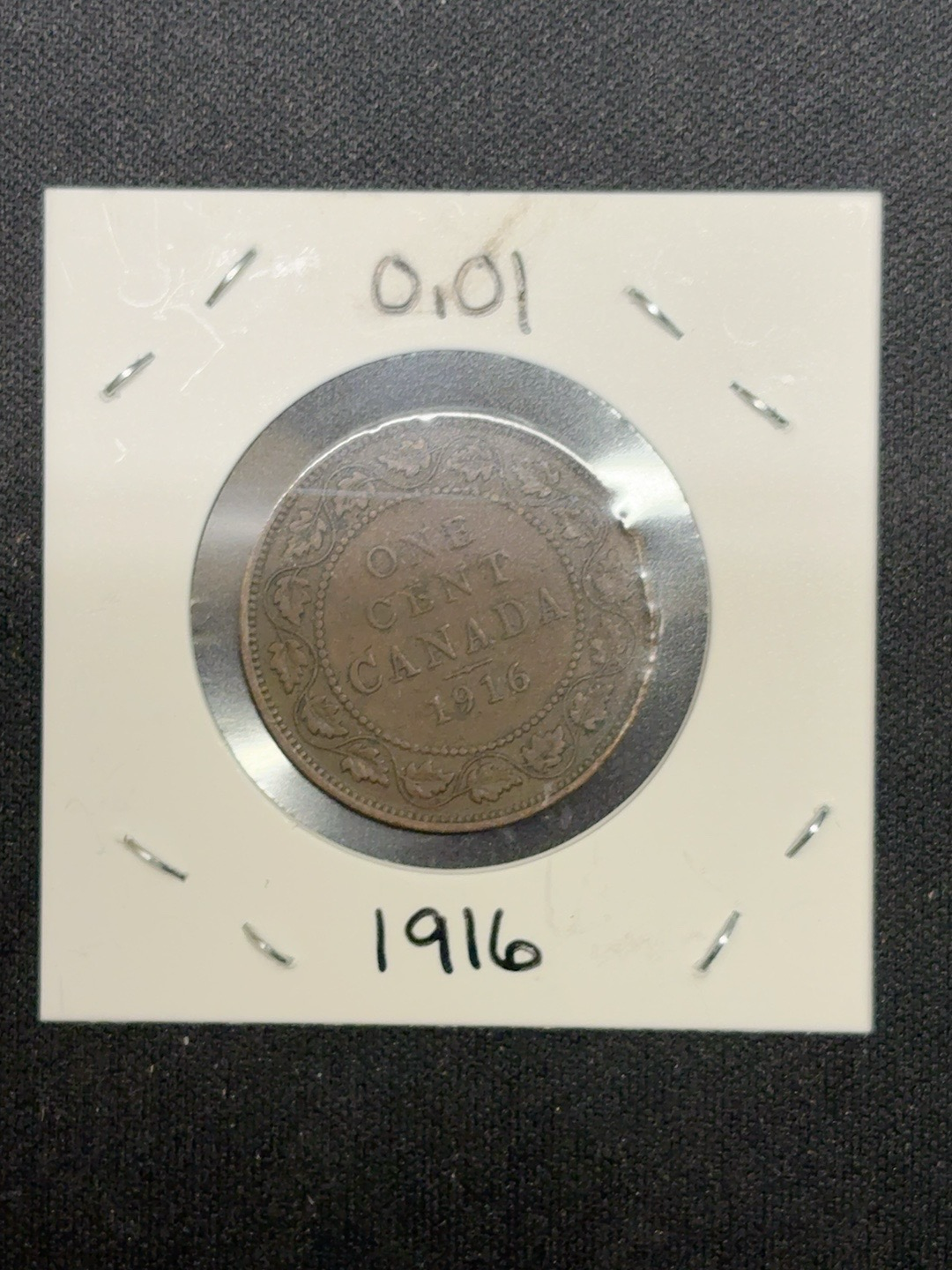 LOT 2026-340 — Pièce de 1 cent Canada – 1916 – Roi George V — photo 1