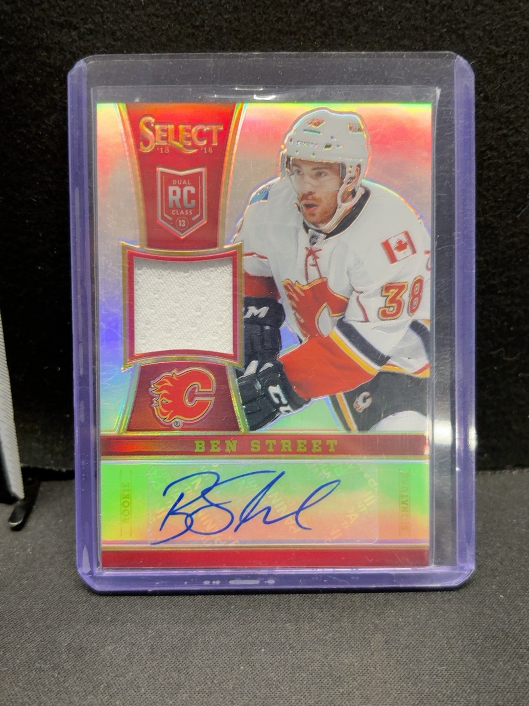 LOT 2026-347 — Carte de hockey Ben Street – Select 2013-14 – Rookie RC – Autographe + Jersey — photo 1