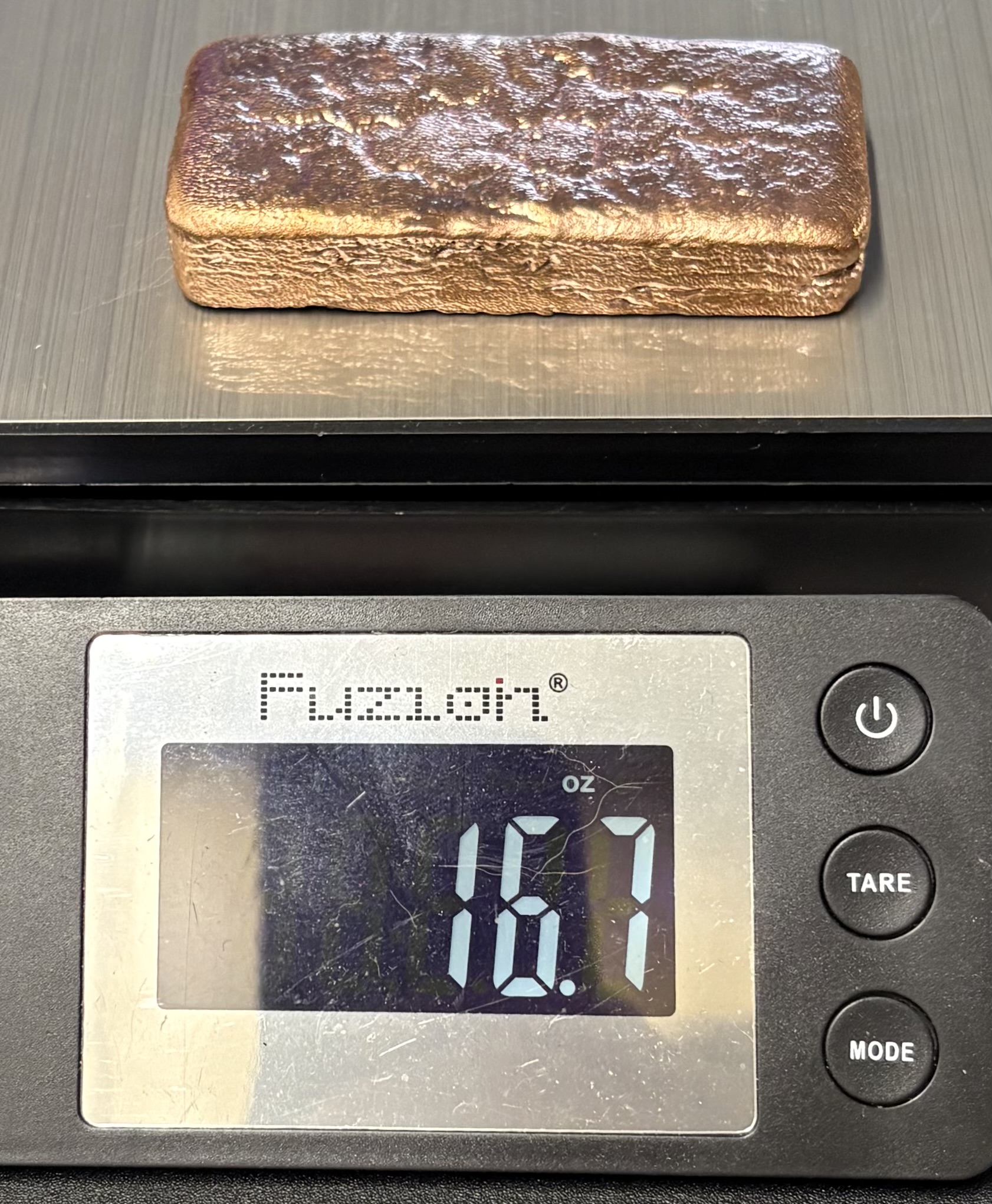 LOT 2026-350 — Lingot de cuivre coulé – 16,7 oz — photo 1