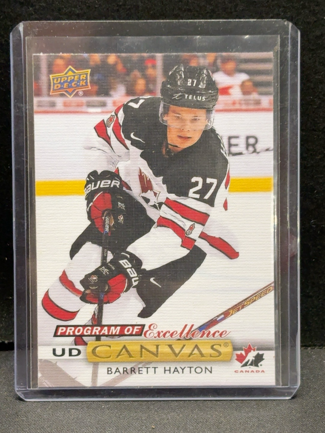 LOT 2026-362 — Carte de hockey Barrett Hayton – Upper Deck UD Canvas – Program of Excellence… — photo 1