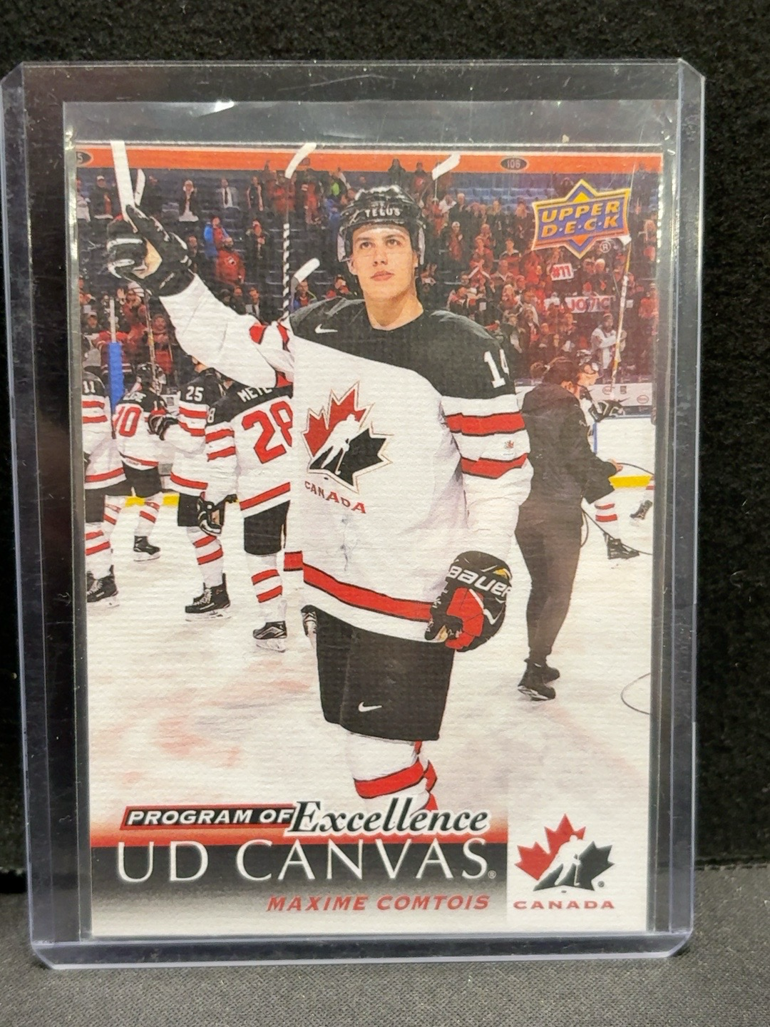 LOT 2026-364 — Carte de hockey Maxime Comtois – Upper Deck UD Canvas – Program of Excellence… — photo 1
