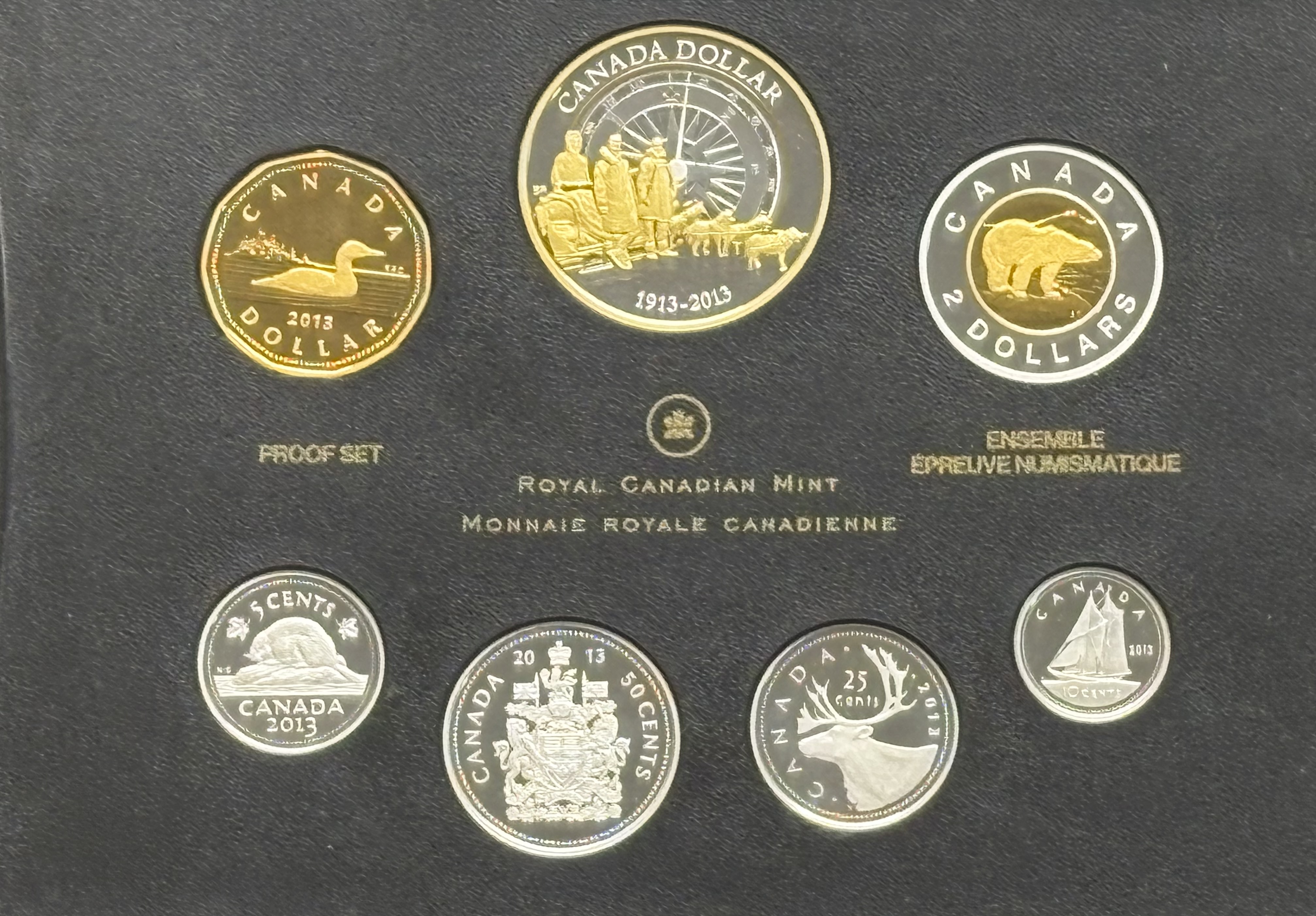 LOT 2026-038 — Ensemble épreuve numismatique 2013 – 7 pièces canadiennes en argent pur .9999 – Monnaie ro — photo 1