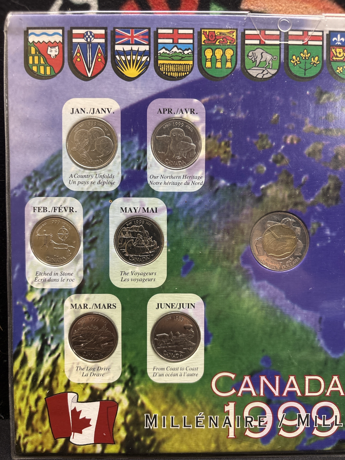 LOT 2026-393 — Collection complète des 12 pièces canadiennes de 25 cents du millénaire 1999… — photo 2