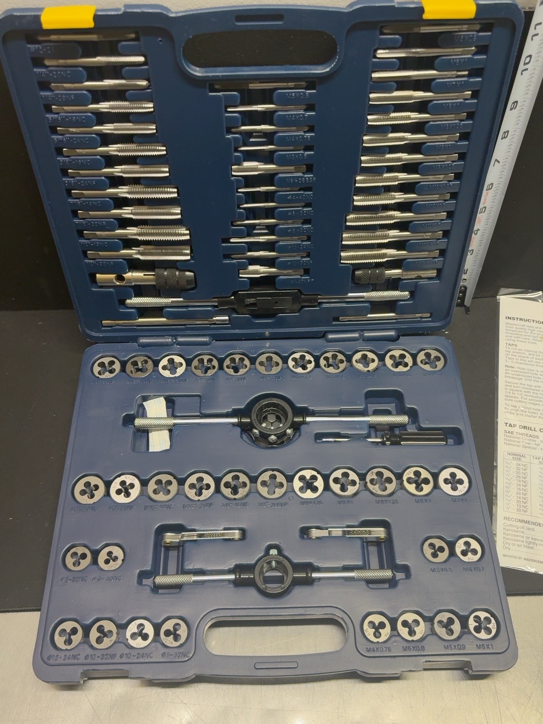 LOT 2026-396 — Ensemble Mastercraft de 110 pièces pour filetage, comprenant tarauds et… — photo 2