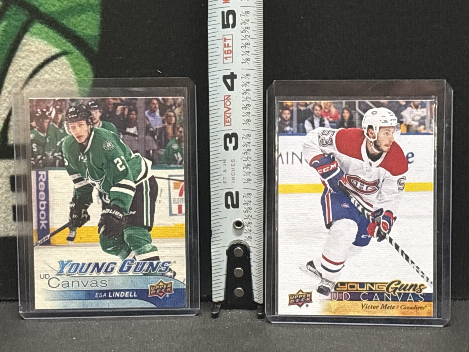 LOT 2026-422 — Deux cartes recrues de hockey Upper Deck Young Guns UD Canvas, protégées dans… — photo 1
