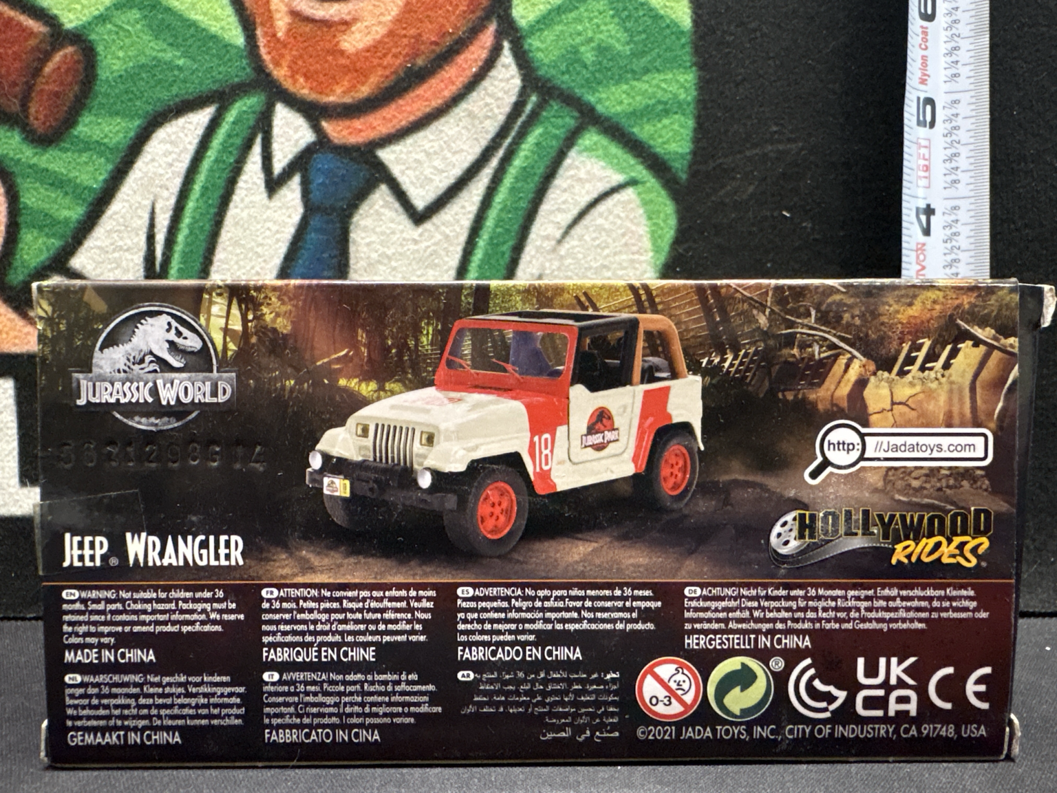 LOT 2026-476 — Jeep Wrangler Jurassic Park / Jurassic World miniature de collection Jada… — photo 2