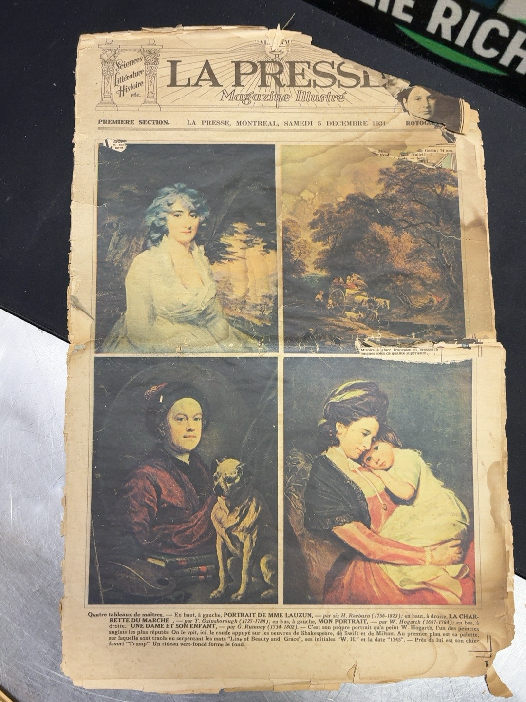 LOT 2026-483 — Ancien exemplaire de La Presse – Magazine Illustré, Montréal, daté du samedi 5… — photo 2
