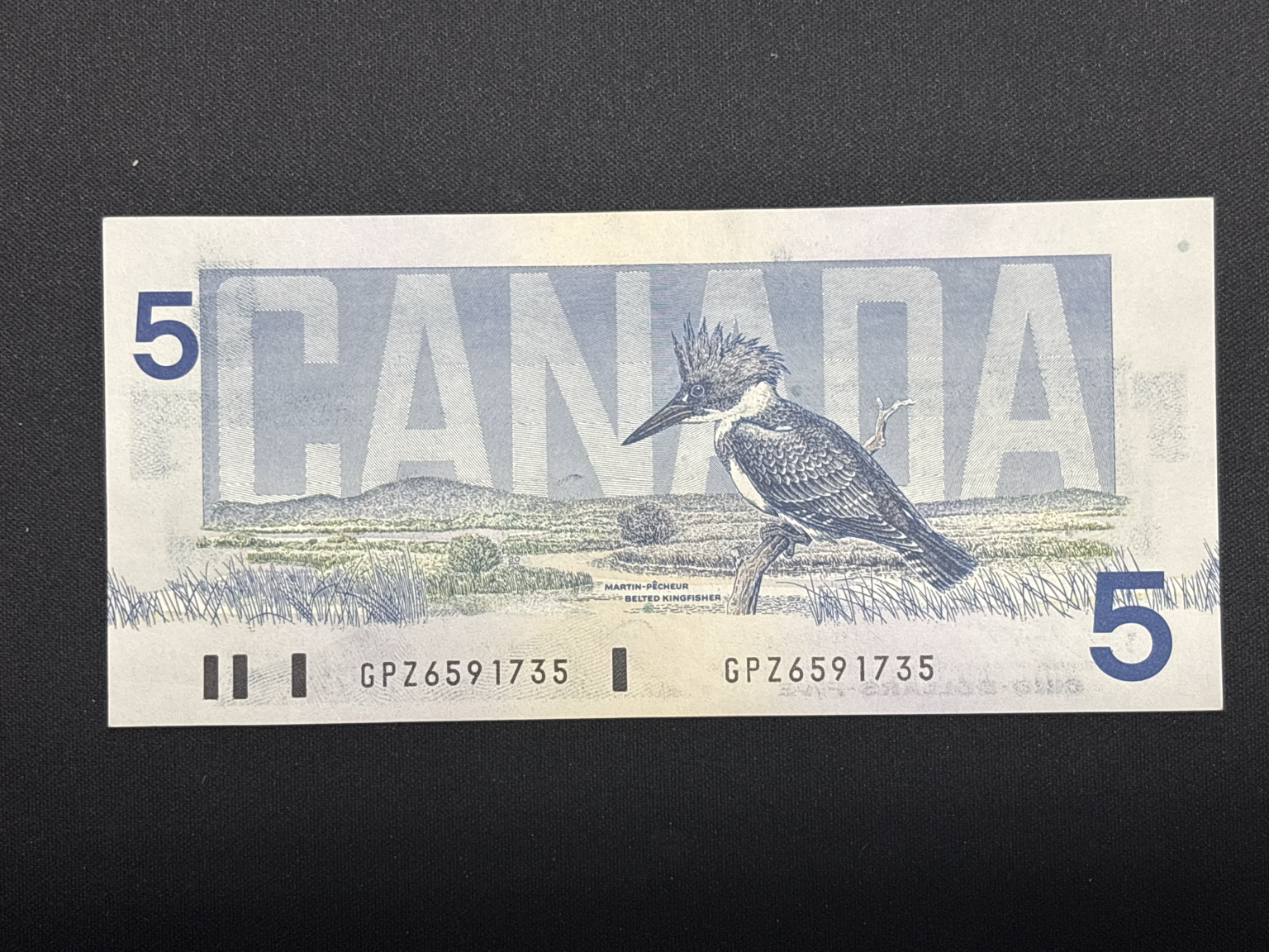 LOT 2026-498 — Billet canadien de 5 dollars – série 1986, émis par la Banque du Canada — photo 2