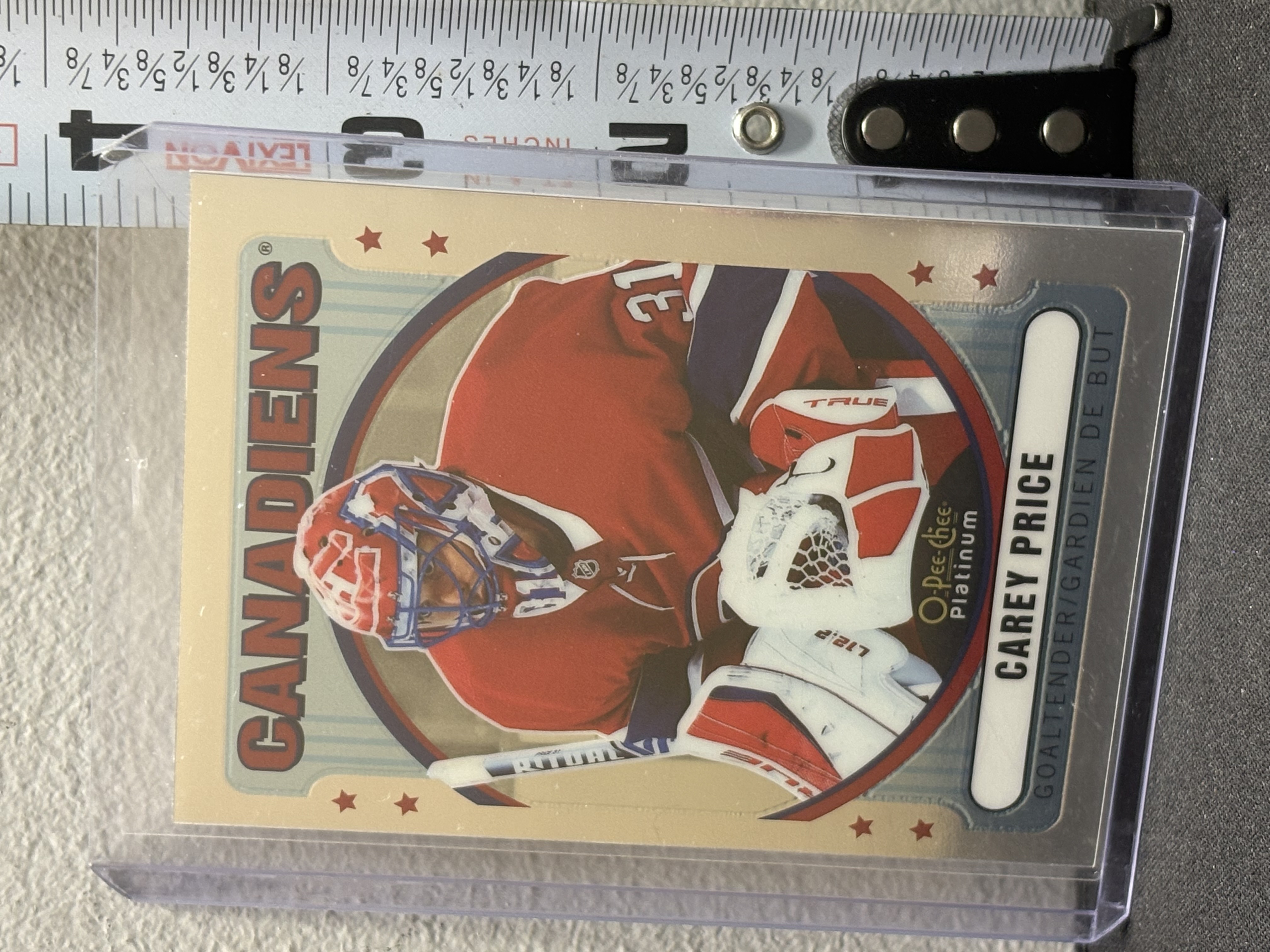 LOT 2026-053 — Carte de hockey Carey Price – Canadiens de Montréal – O-Pee-Chee Platinum — photo 1