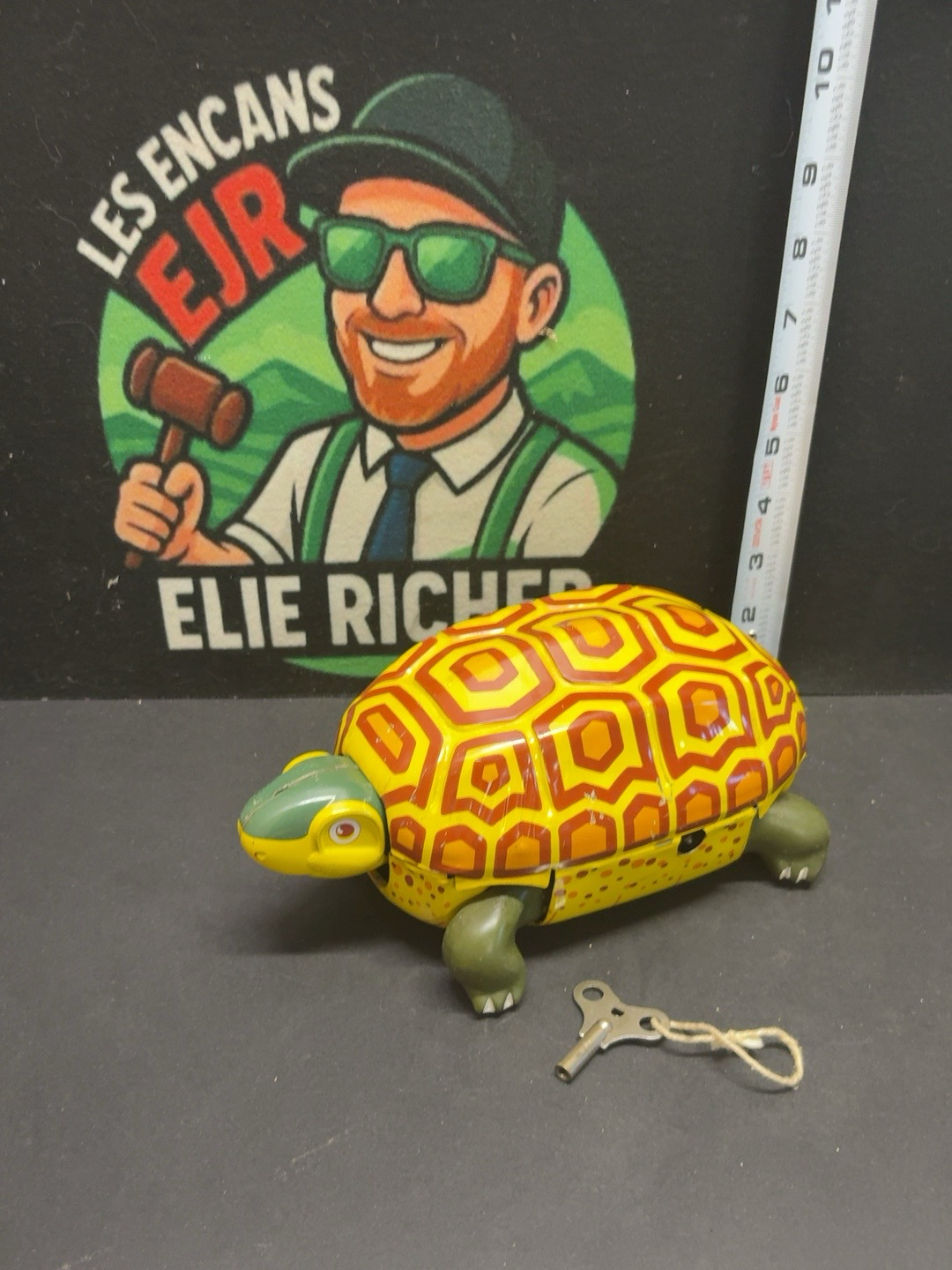 LOT 2026-522 — Tortue mécanique vintage en métal lithographié, fabriquée au Japon par Alps — photo 5