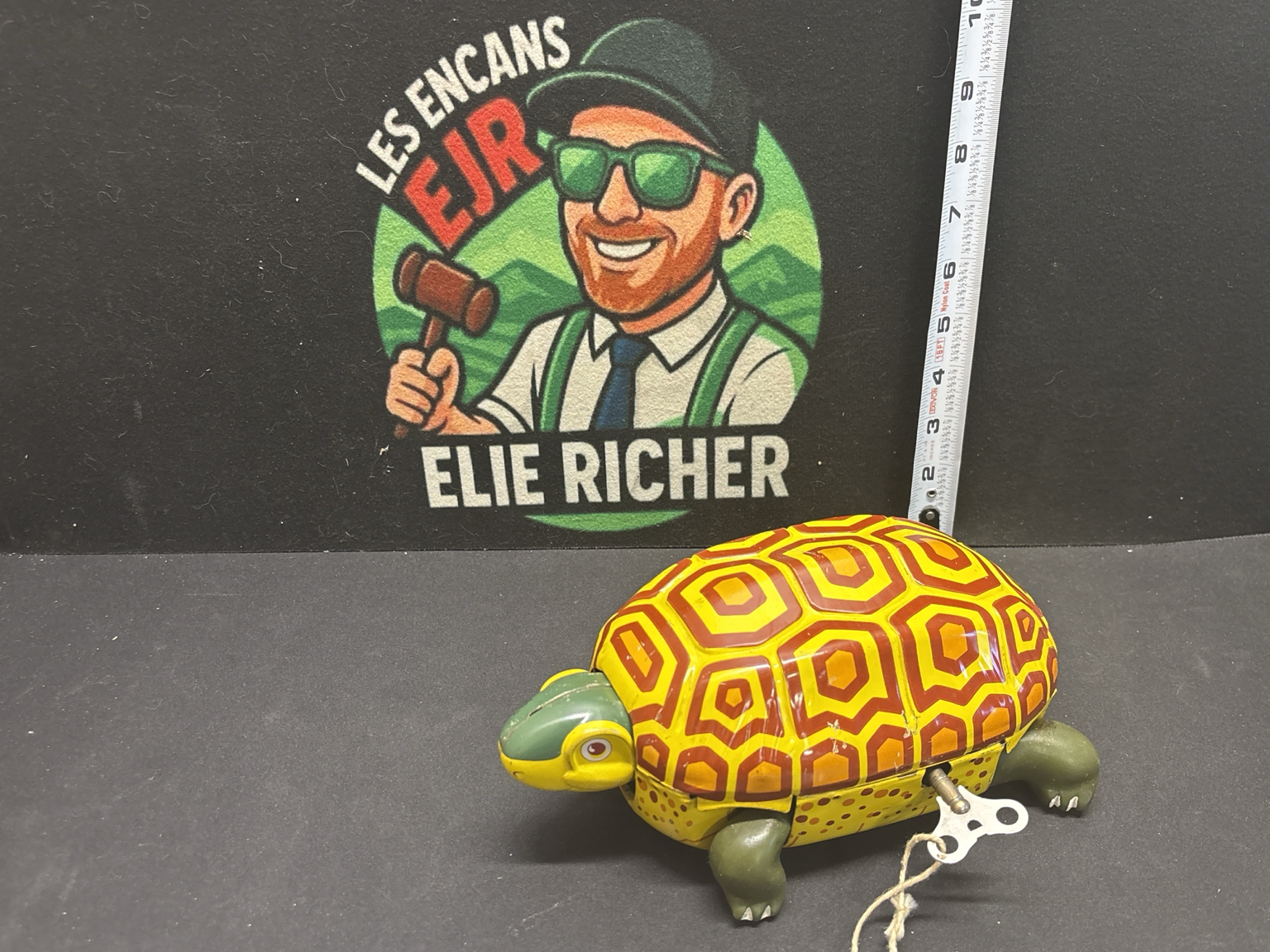 LOT 2026-522 — Tortue mécanique vintage en métal lithographié, fabriquée au Japon par Alps — photo 1