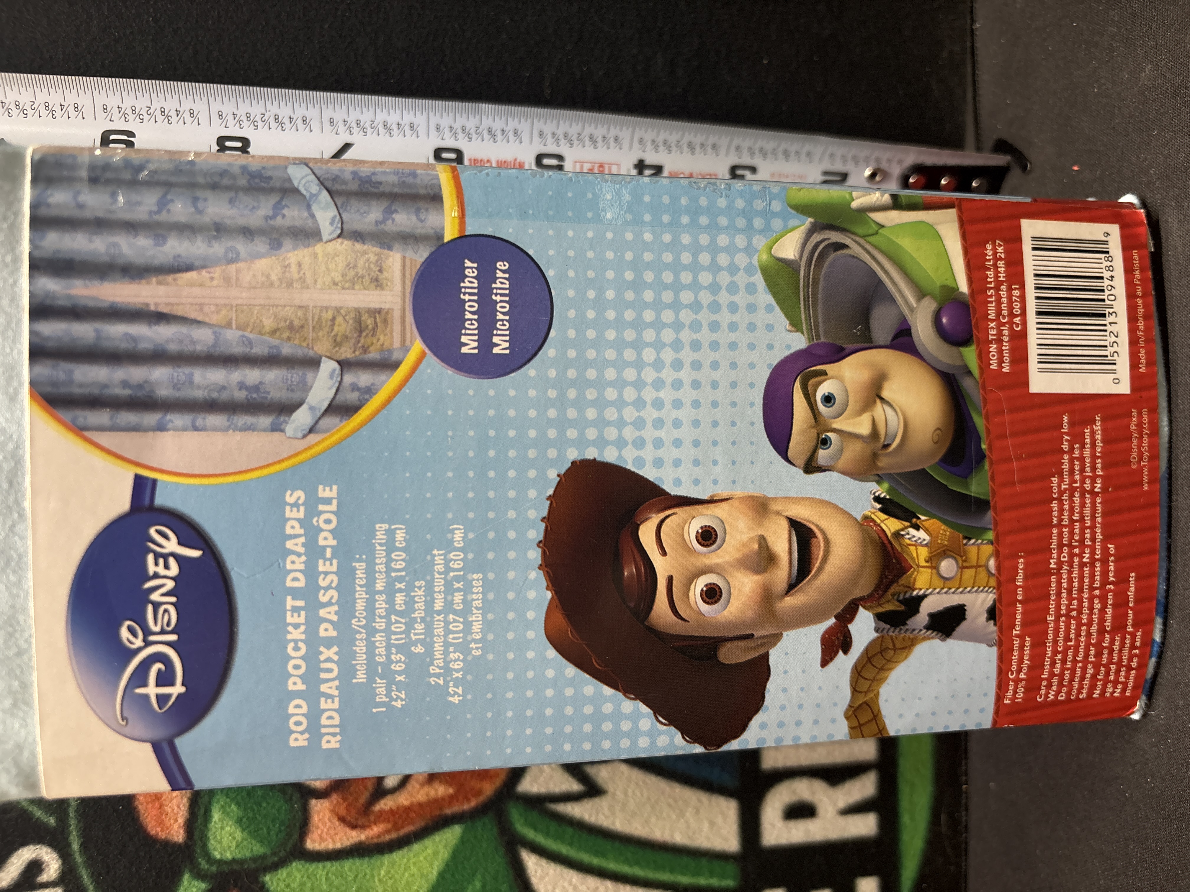 LOT 2026-601 — Ensemble neuf de rideaux passe-pôle Disney Pixar Toy Story, en microfibre 100… — photo 3