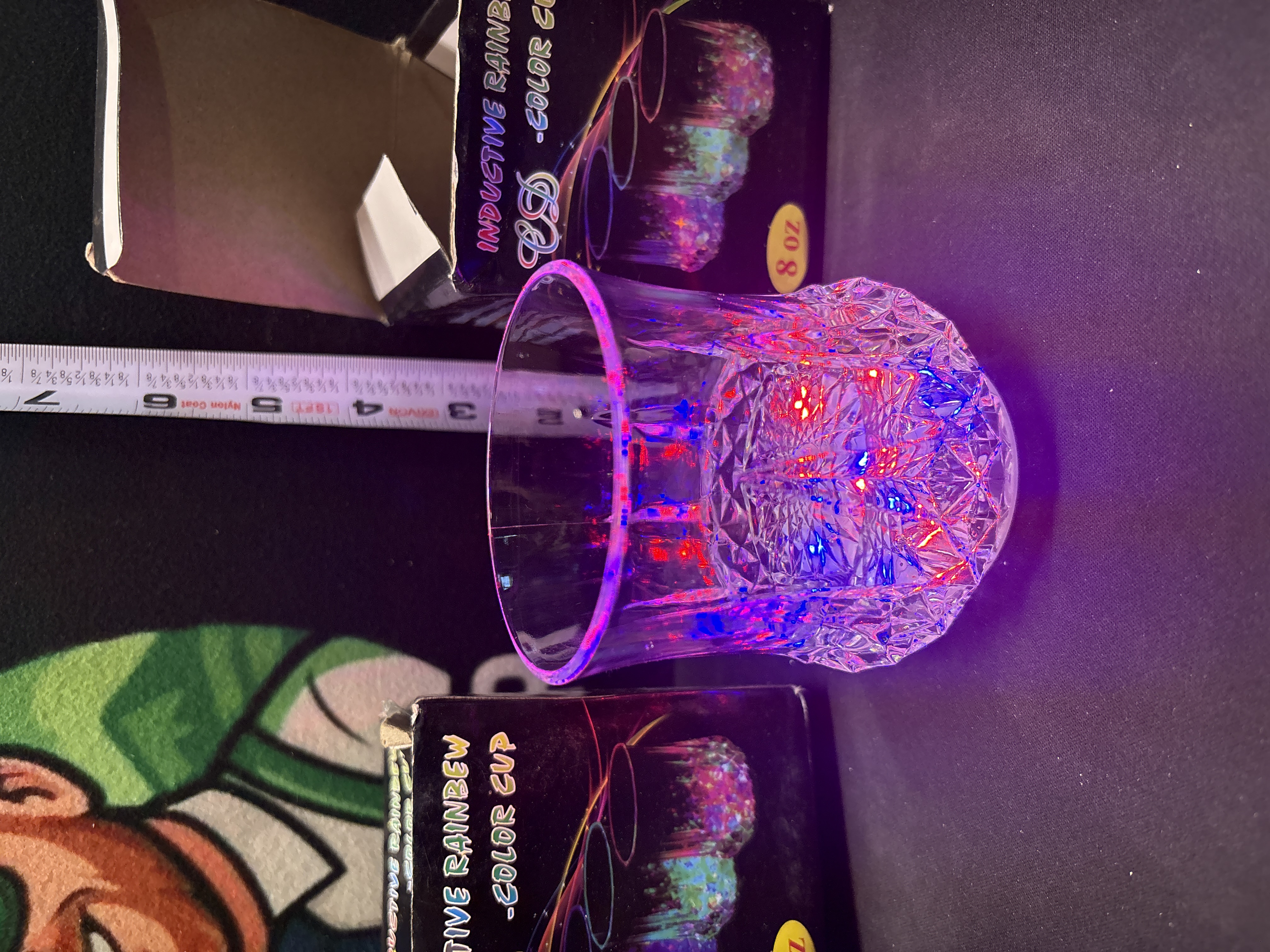 LOT 2026-608 — Lot de trois verres « Inductive Rainbow LED Color Cup », format 8 oz, avec un… — photo 2