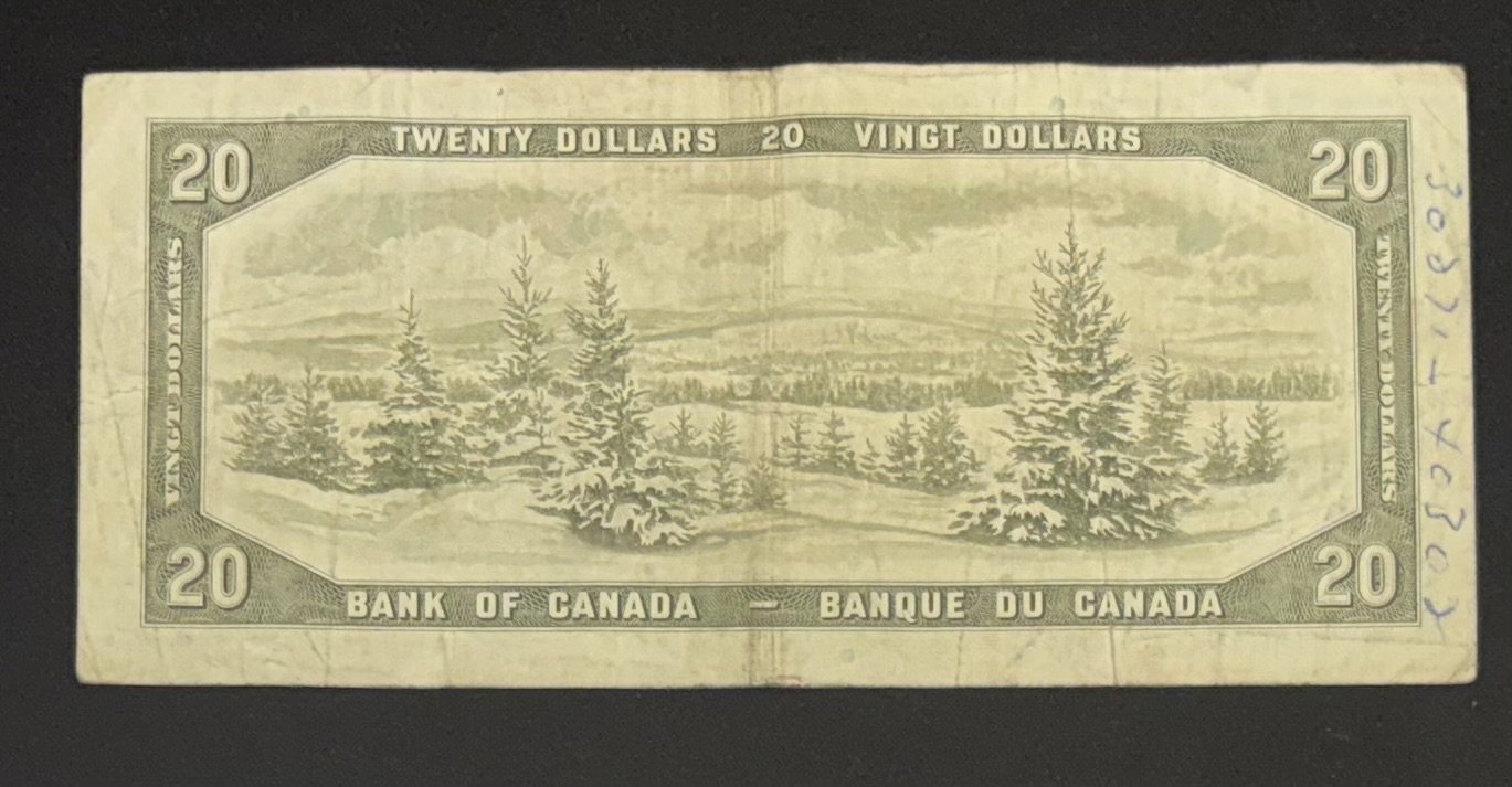 LOT 2026-063 — Billet de 20 $ Canada 1954 – Reine Elizabeth II – Banque du Canada — photo 2