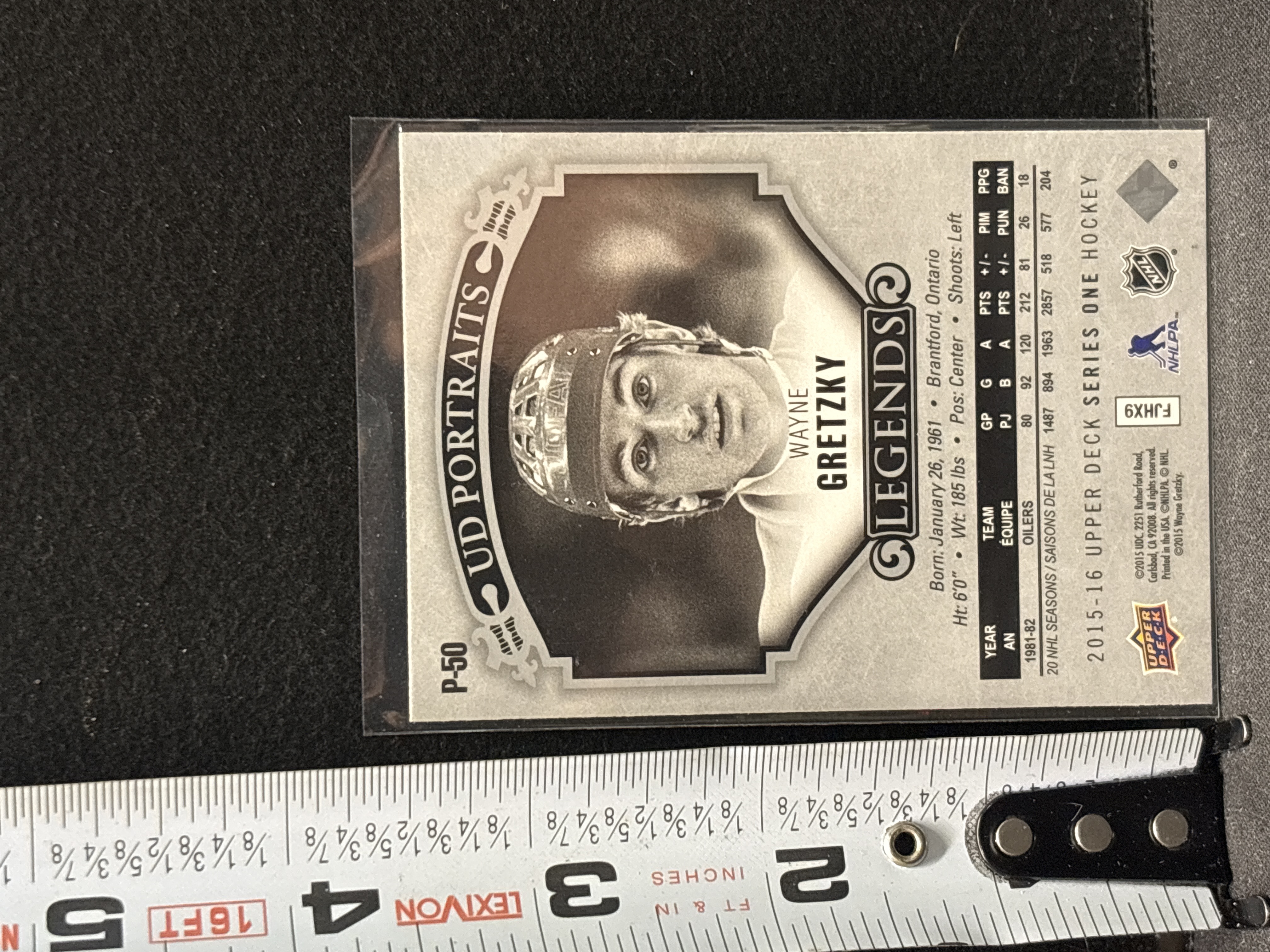 LOT 2026-620 — Carte de hockey de collection Wayne Gretzky, série **Upper Deck Portraits –… — photo 2