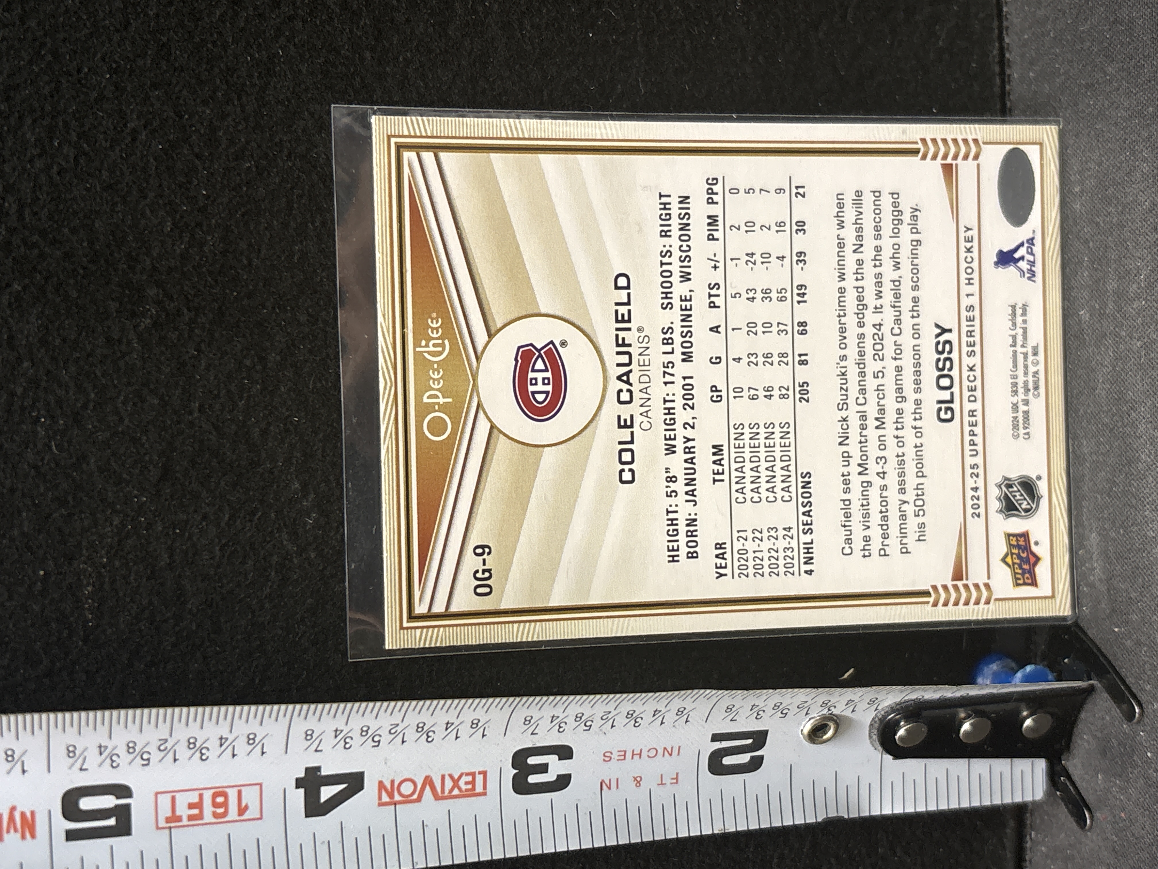 LOT 2026-638 — Carte de collection de hockey O-Pee-Chee Glossy 2024-2025 Upper Deck Series 1… — photo 2