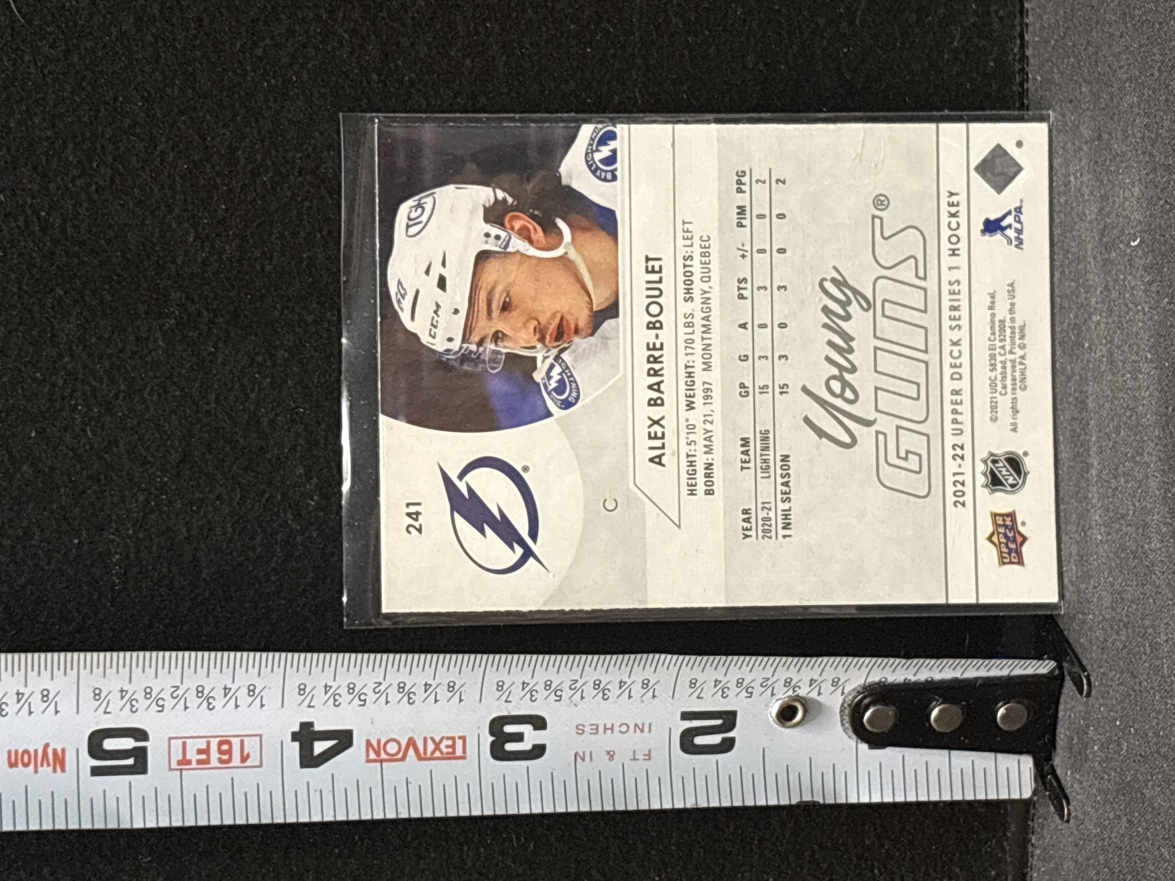 LOT 2026-640 — Carte de hockey Upper Deck Young Guns 2021-22, série 1, numéro 241… — photo 2