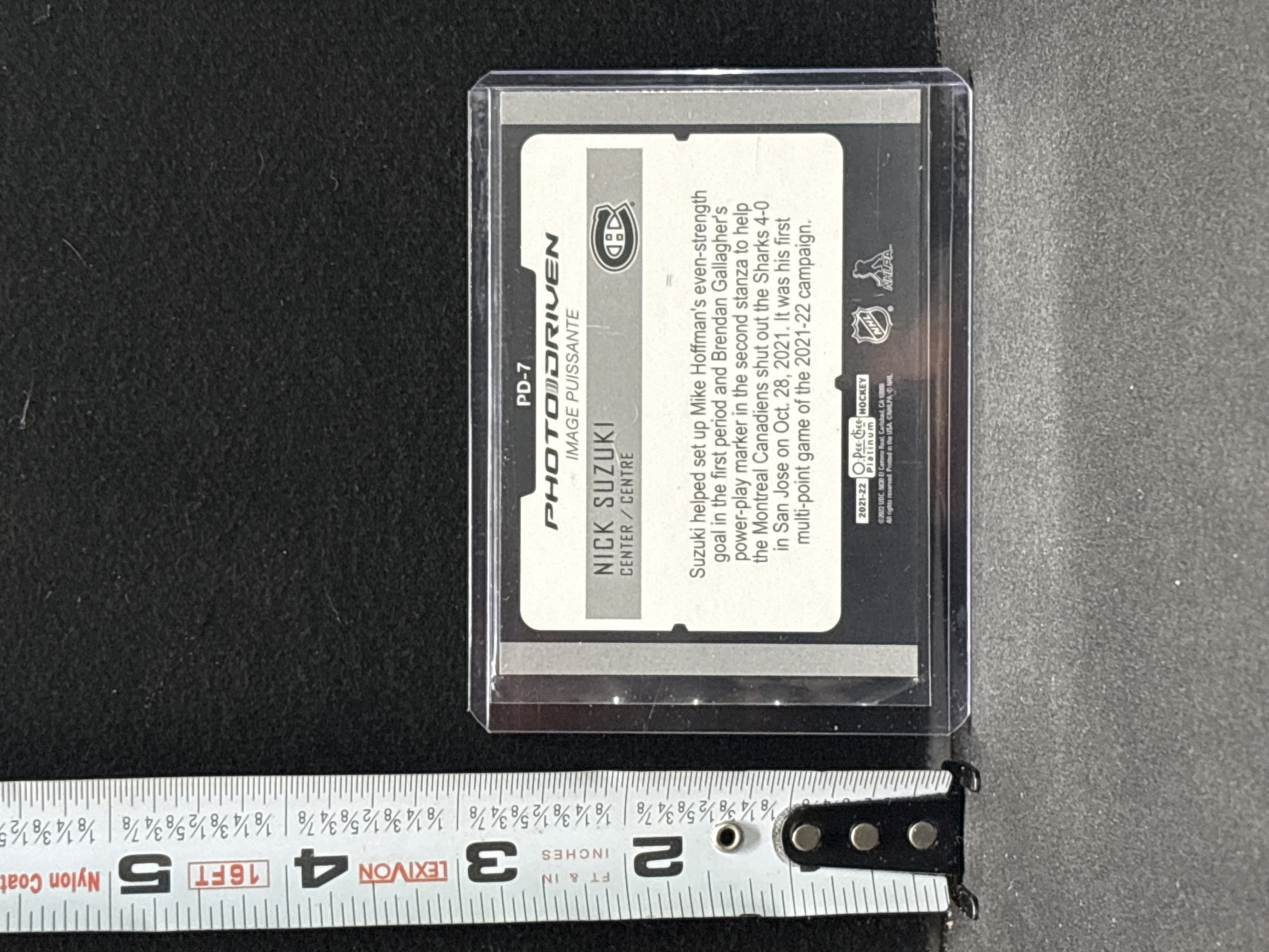 LOT 2026-667 — Carte de hockey de collection O-Pee-Chee Platinum, série Photo Driven, modèle… — photo 2