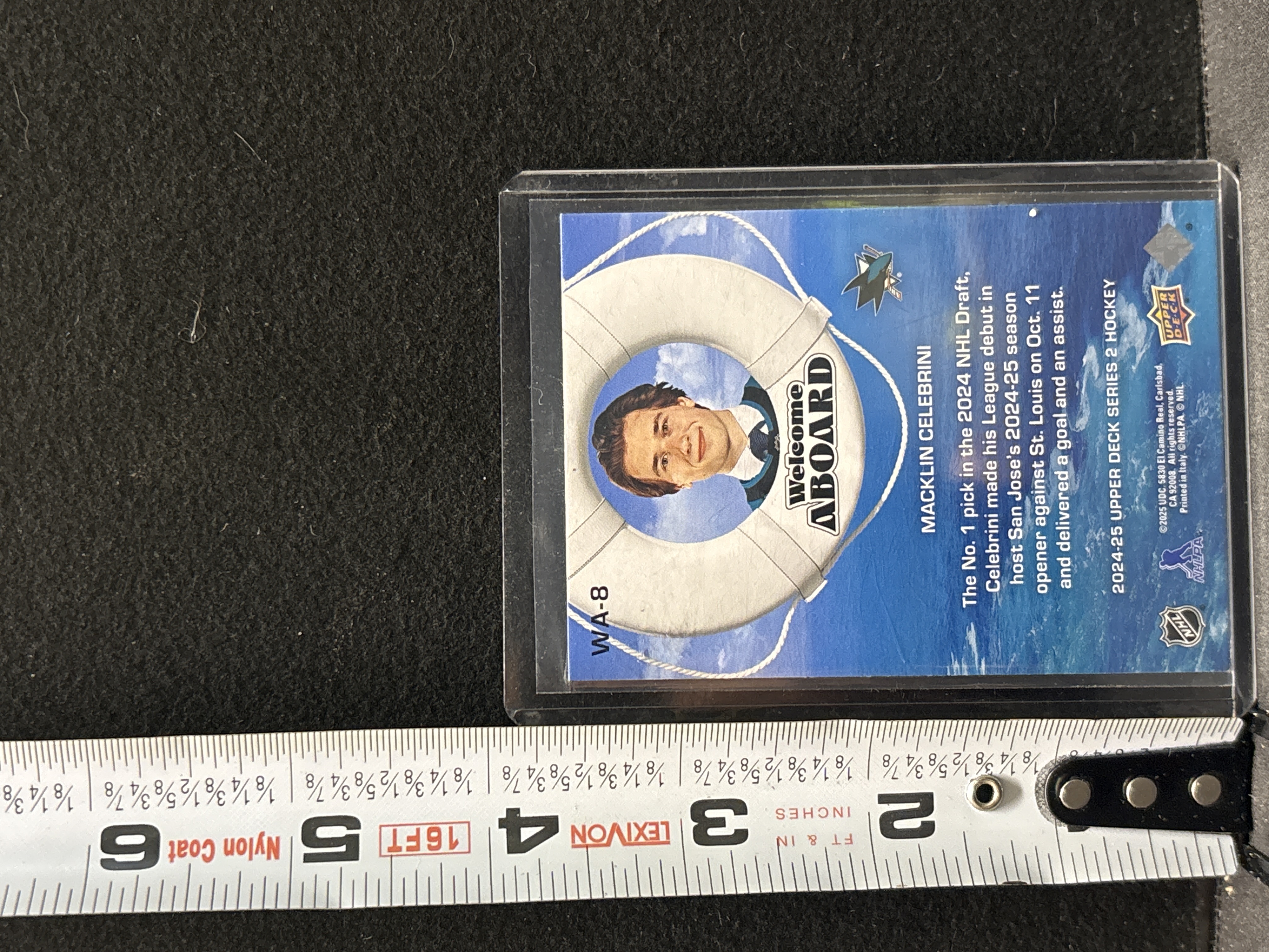 LOT 2026-669 — Carte de hockey de collection Upper Deck « Welcome Aboard », modèle WA-8… — photo 2