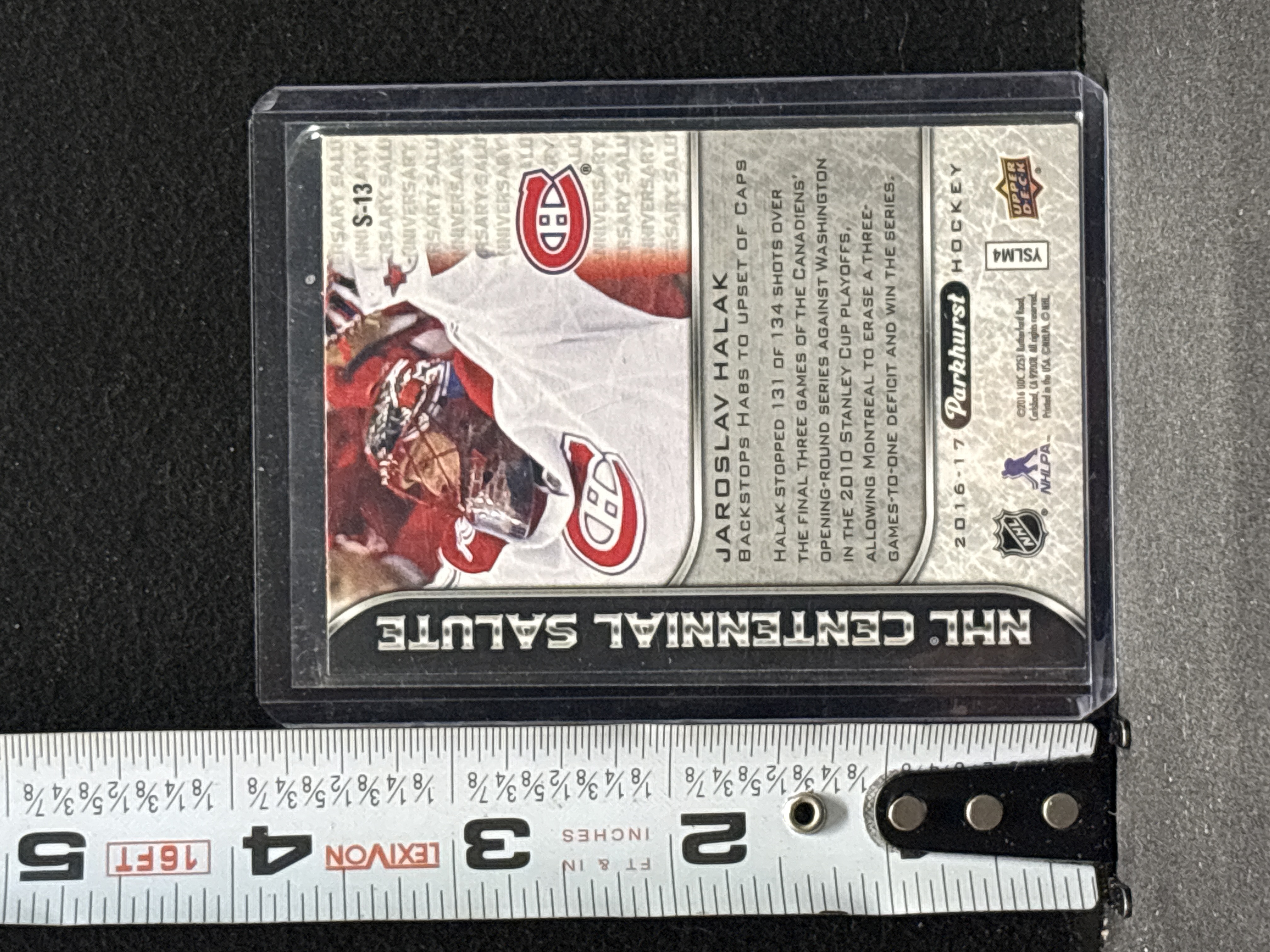 LOT 2026-686 — Carte de hockey Parkhurst 2016-2017, modèle « Center Ice Salute » S-13… — photo 2