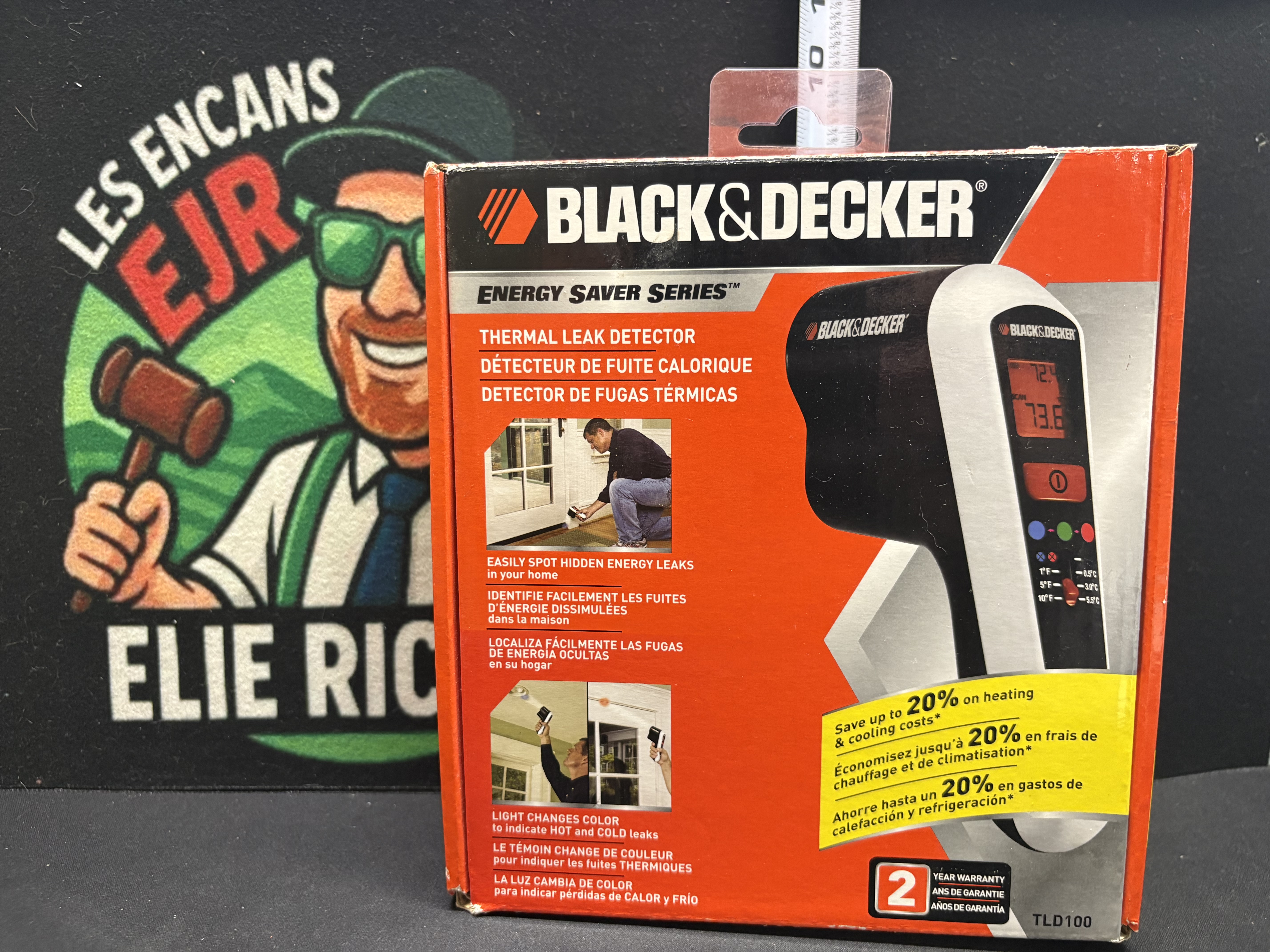 LOT 2026-074 — Détecteur de fuite calorique Black & Decker TLD100 – Energy Saver Series — photo 2