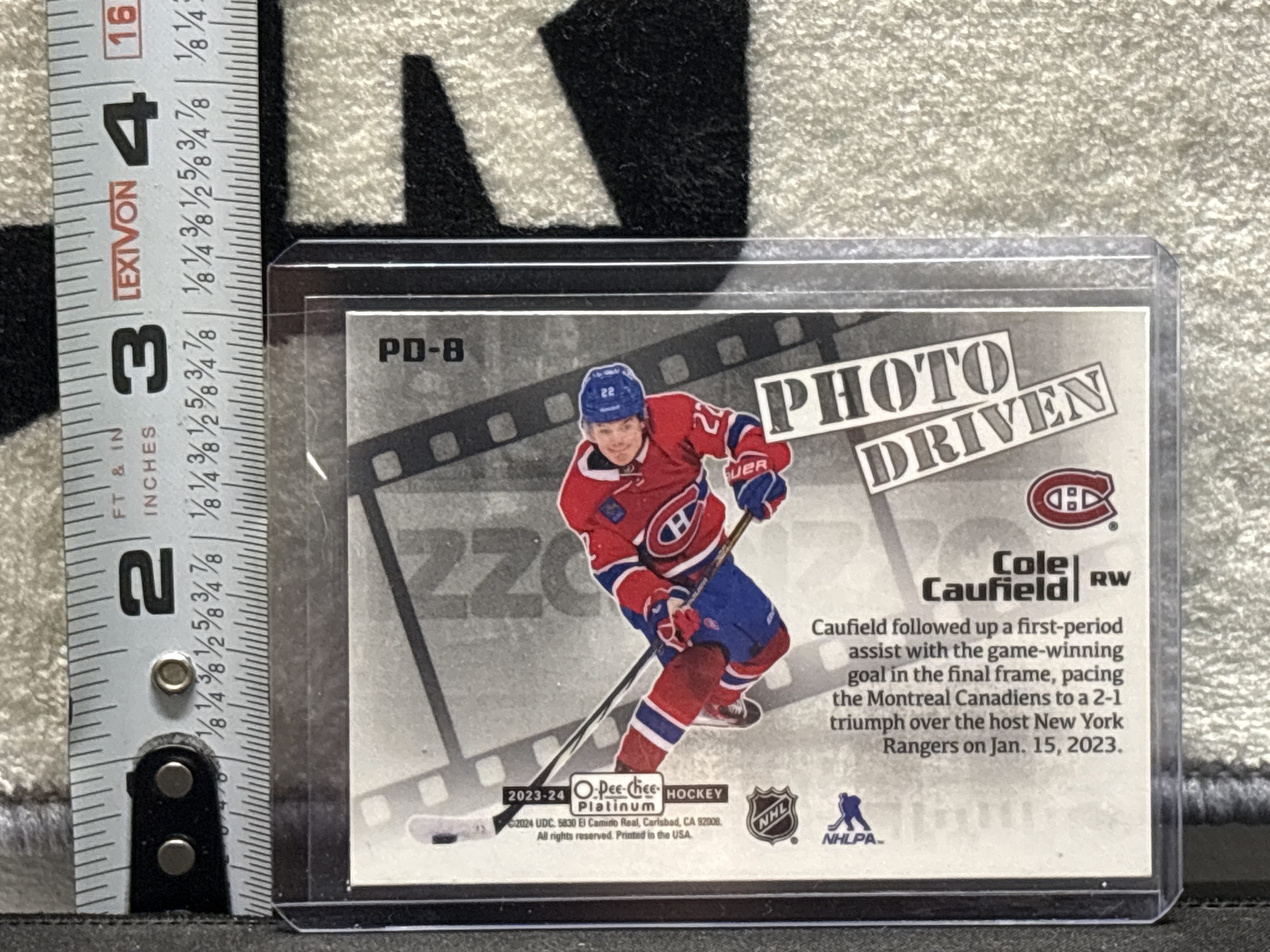 LOT 2026-735 — Carte de hockey O-Pee-Chee Platinum 2023-24, modèle « Photo Driven » PD-8… — photo 2