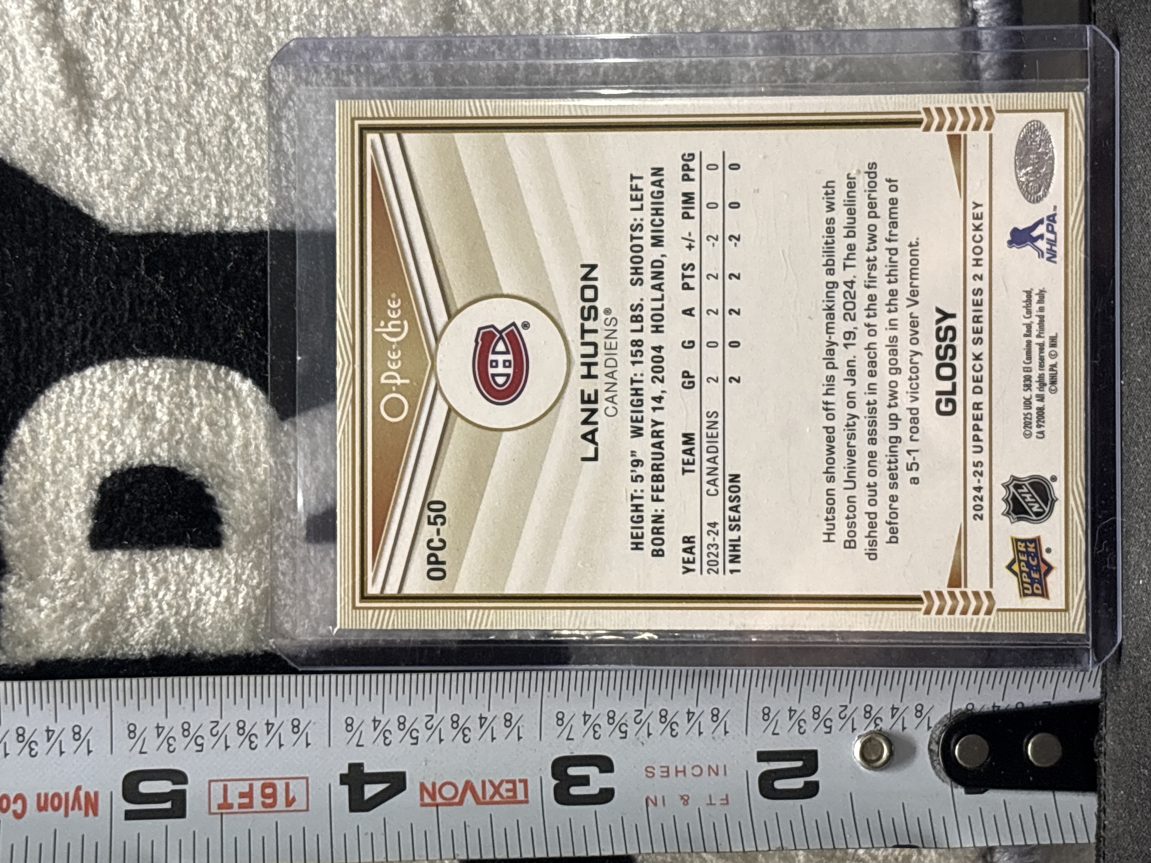 LOT 2026-736 — Carte de collection de hockey Upper Deck O-Pee-Chee Glossy, modèle OPC-50… — photo 2