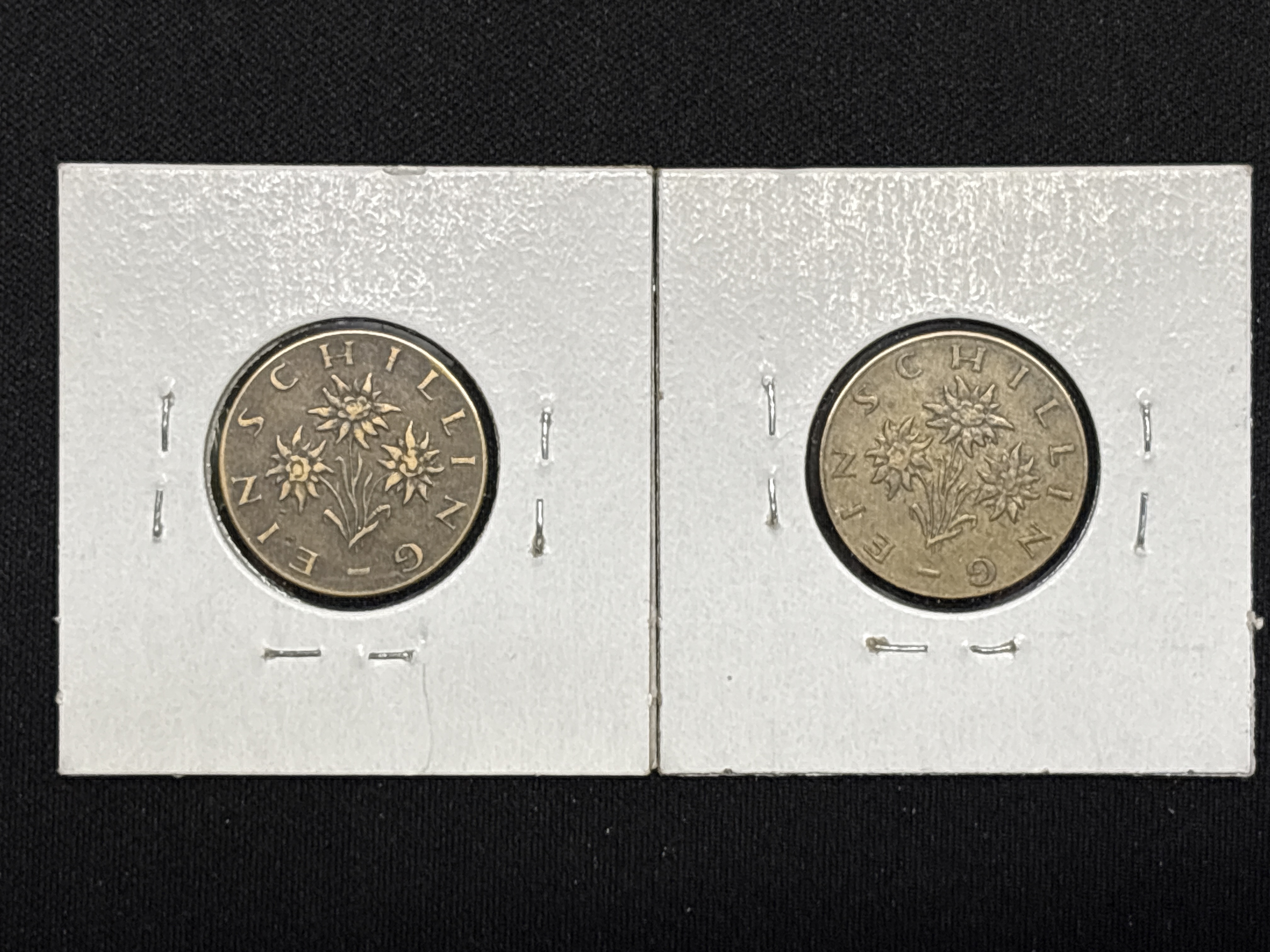 LOT 2026-743 — Lot de 2 pièces de monnaie autrichiennes de 1 schilling, datées de 1959 et… — photo 2