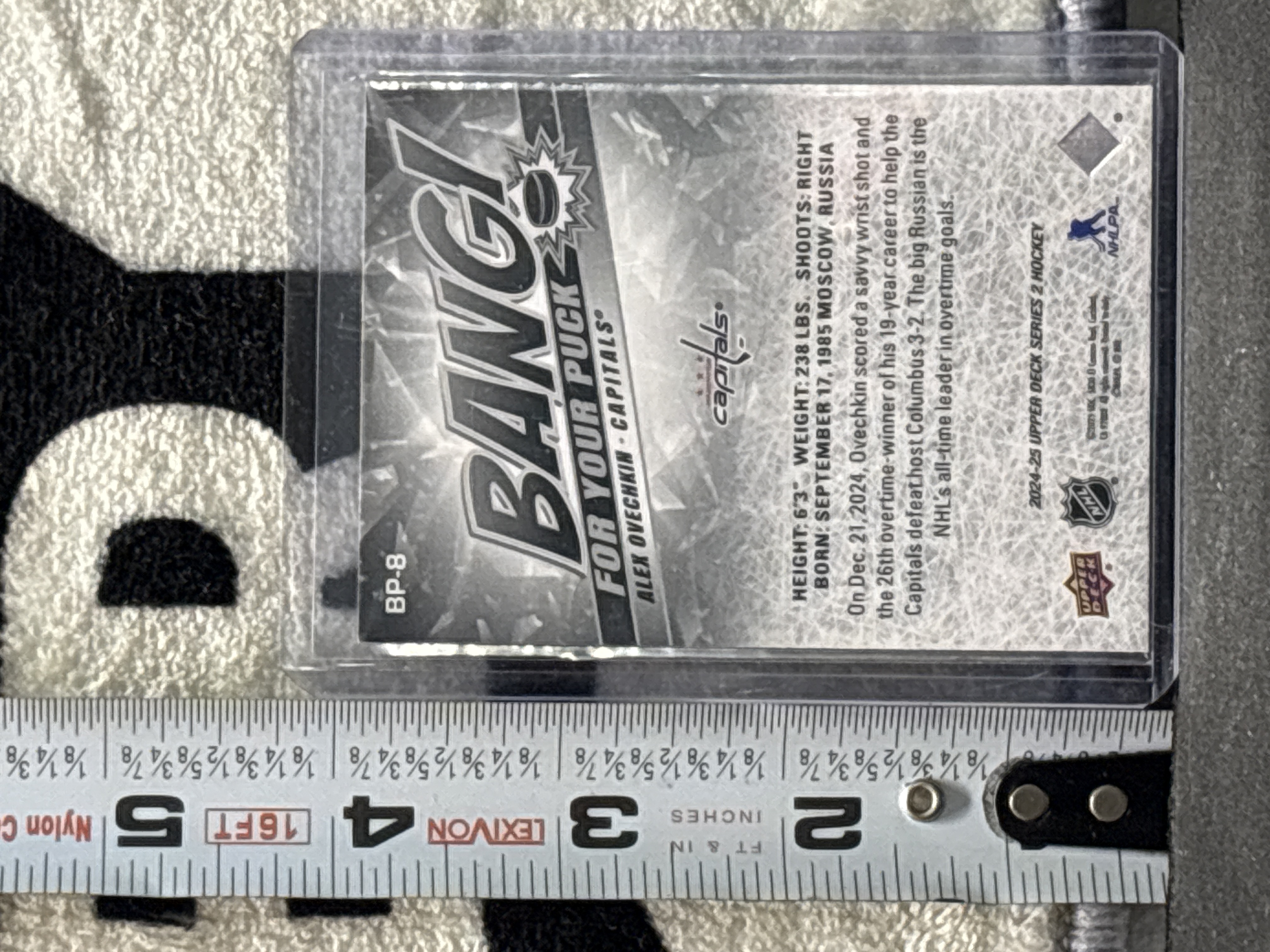 LOT 2026-752 — Carte de hockey à collectionner Upper Deck « Bang for Your Puck » mettant en… — photo 2