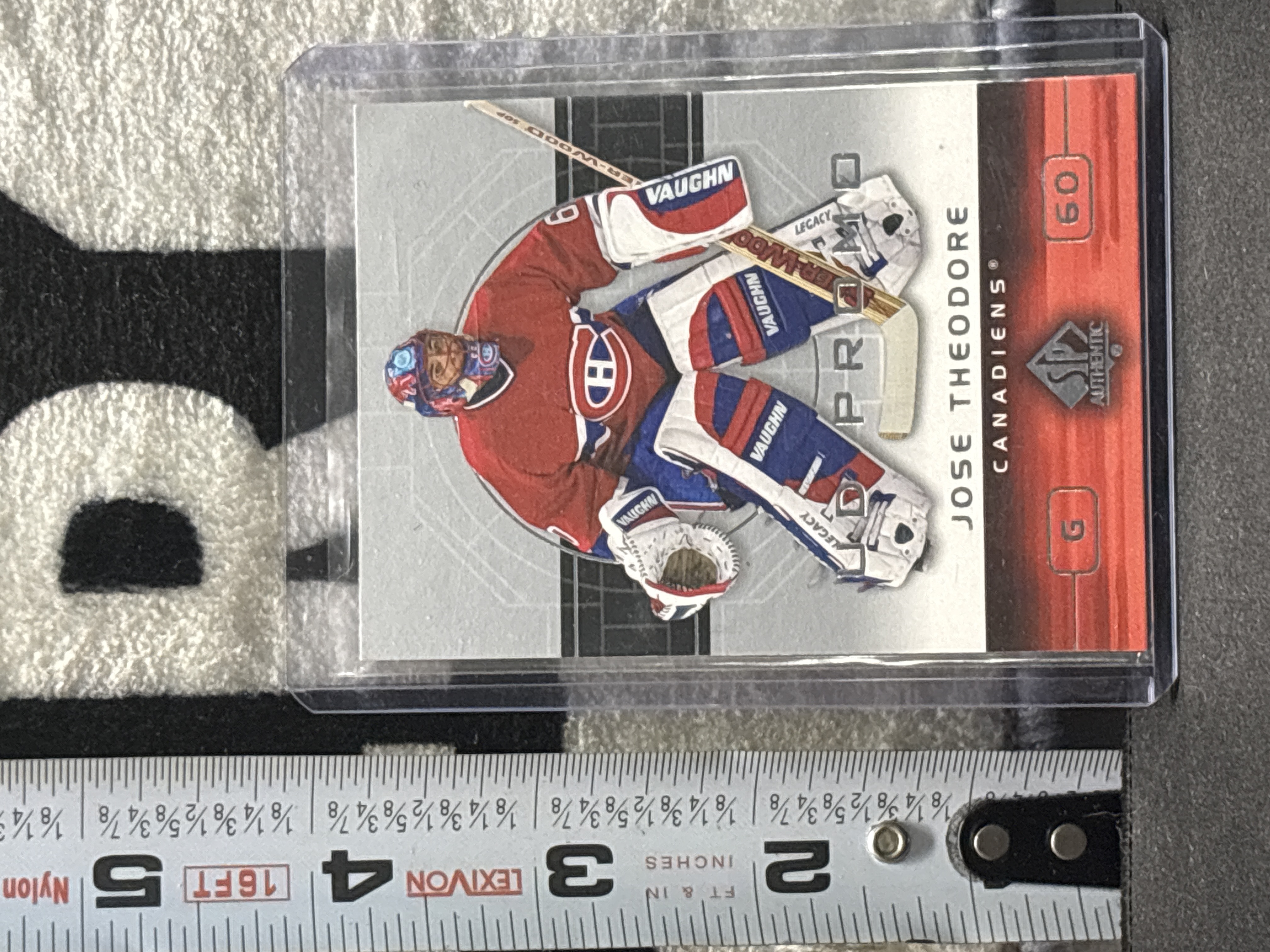 LOT 2026-799 — Carte de hockey Upper Deck SP Authentic de José Théodore, gardien des… — photo 1