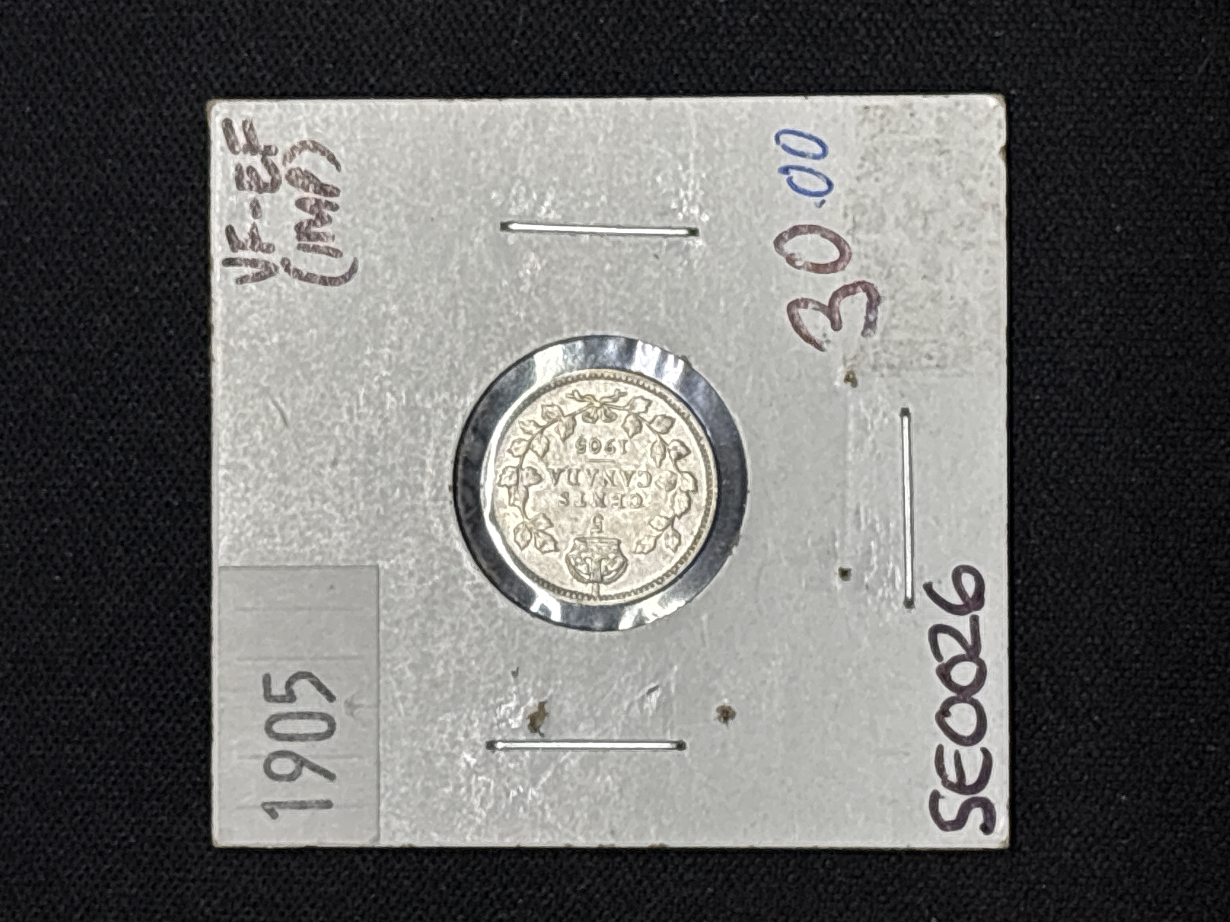 LOT 2026-814 — Pièce de 5 cents du Canada datée de 1903, en argent, à l’effigie du roi… — photo 2