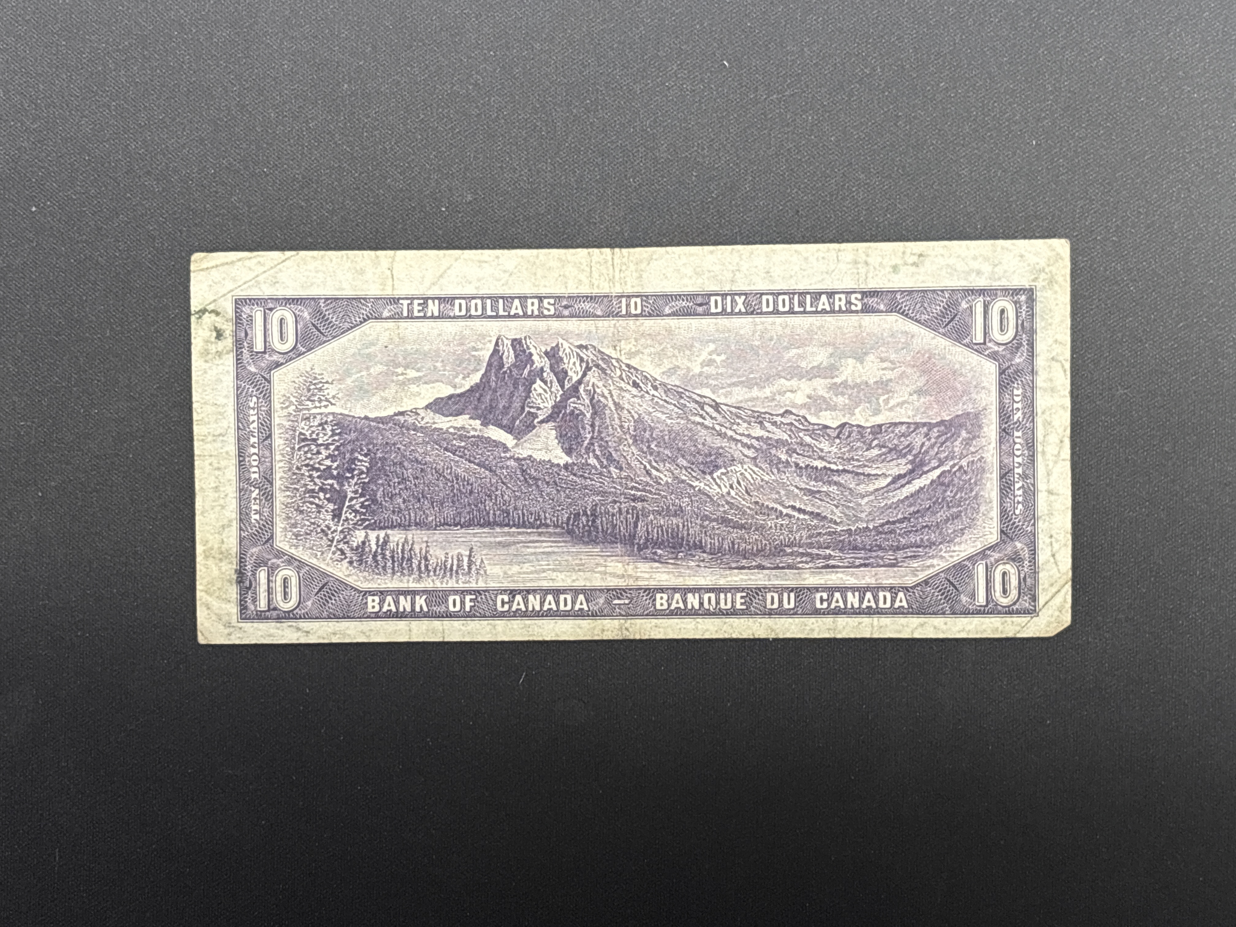 LOT 2026-863 — Billet canadien de 10 dollars de la Banque du Canada, série 1954, numéro de… — photo 2