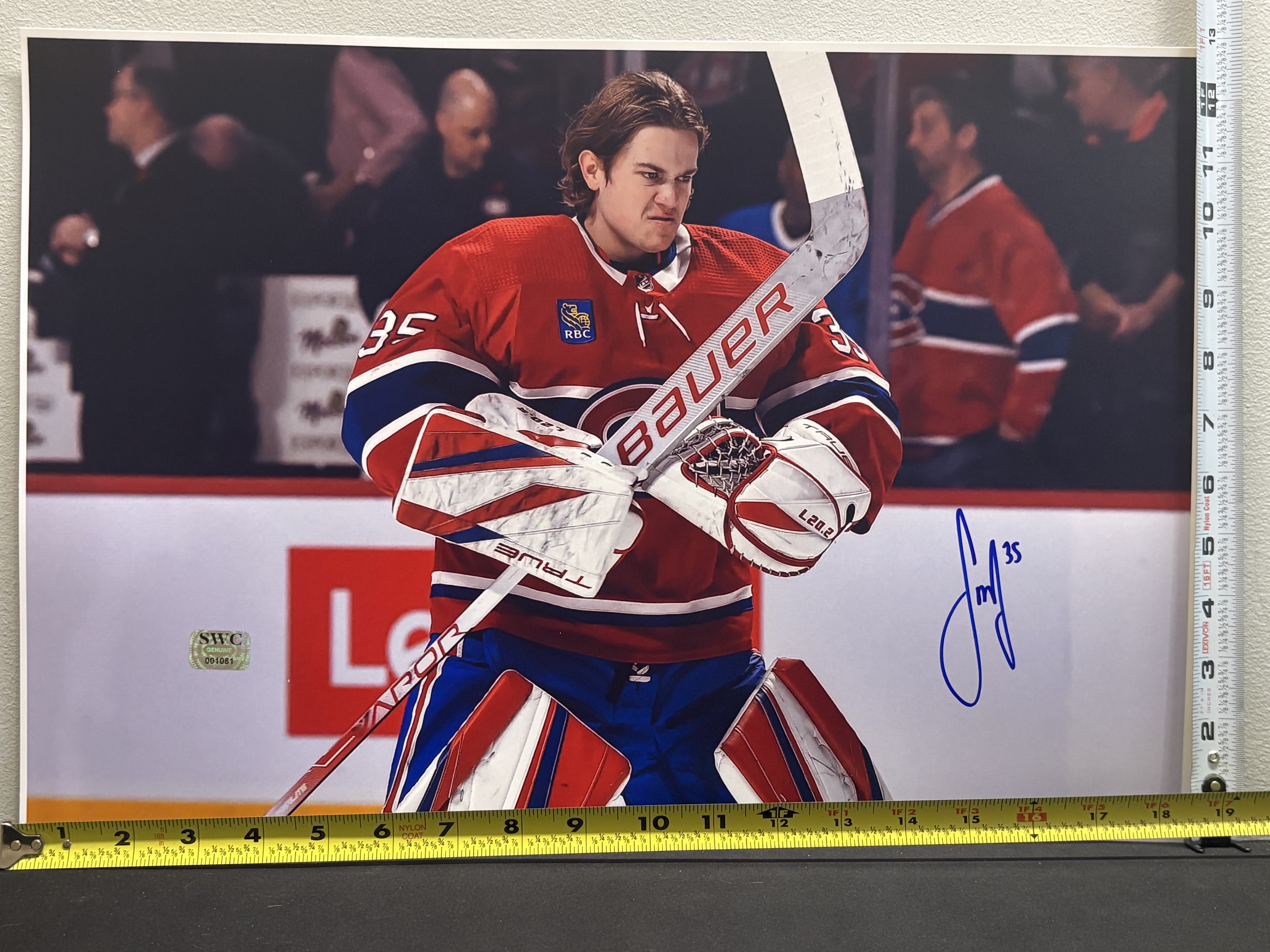 LOT 2026-009 — Photo authentique autographiée d’un gardien des Canadiens de Montréal — photo 1