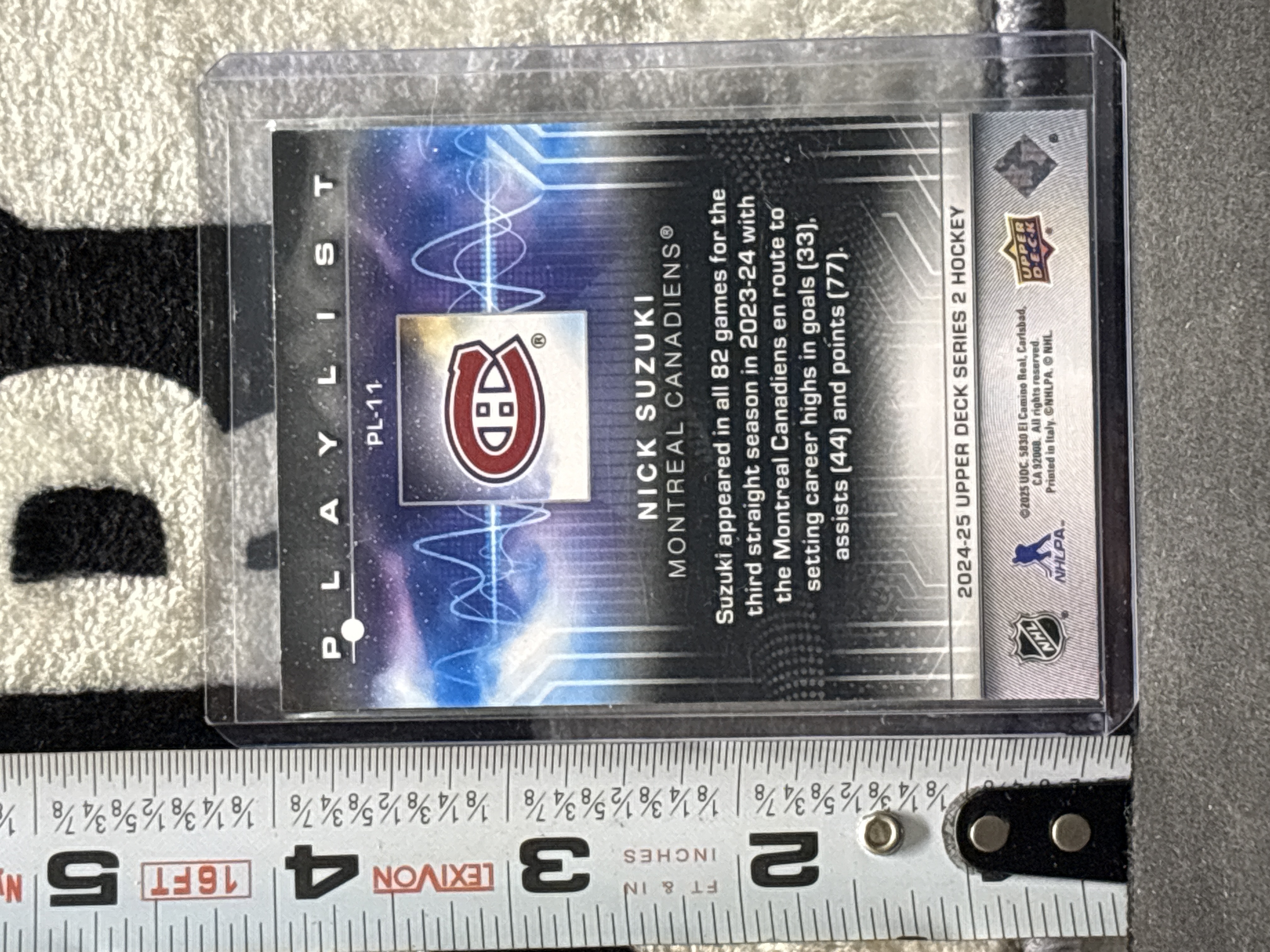 LOT 2026-881 — Carte de hockey de collection Upper Deck **Play List PL-11**, mettant en… — photo 2