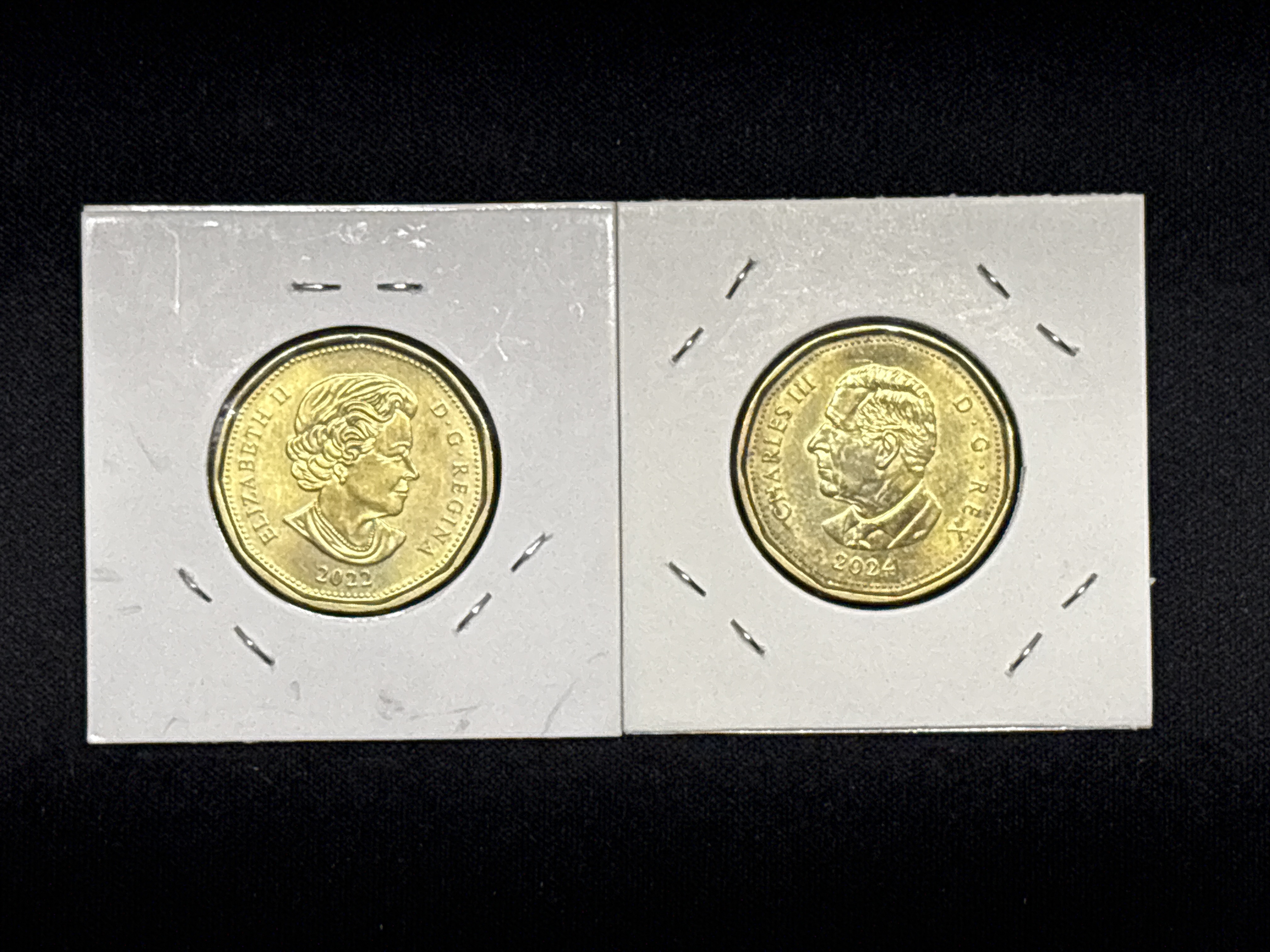 LOT 2026-900 — Ensemble de 2 pièces de monnaie canadiennes de 1 dollar, présentées dans des… — photo 2