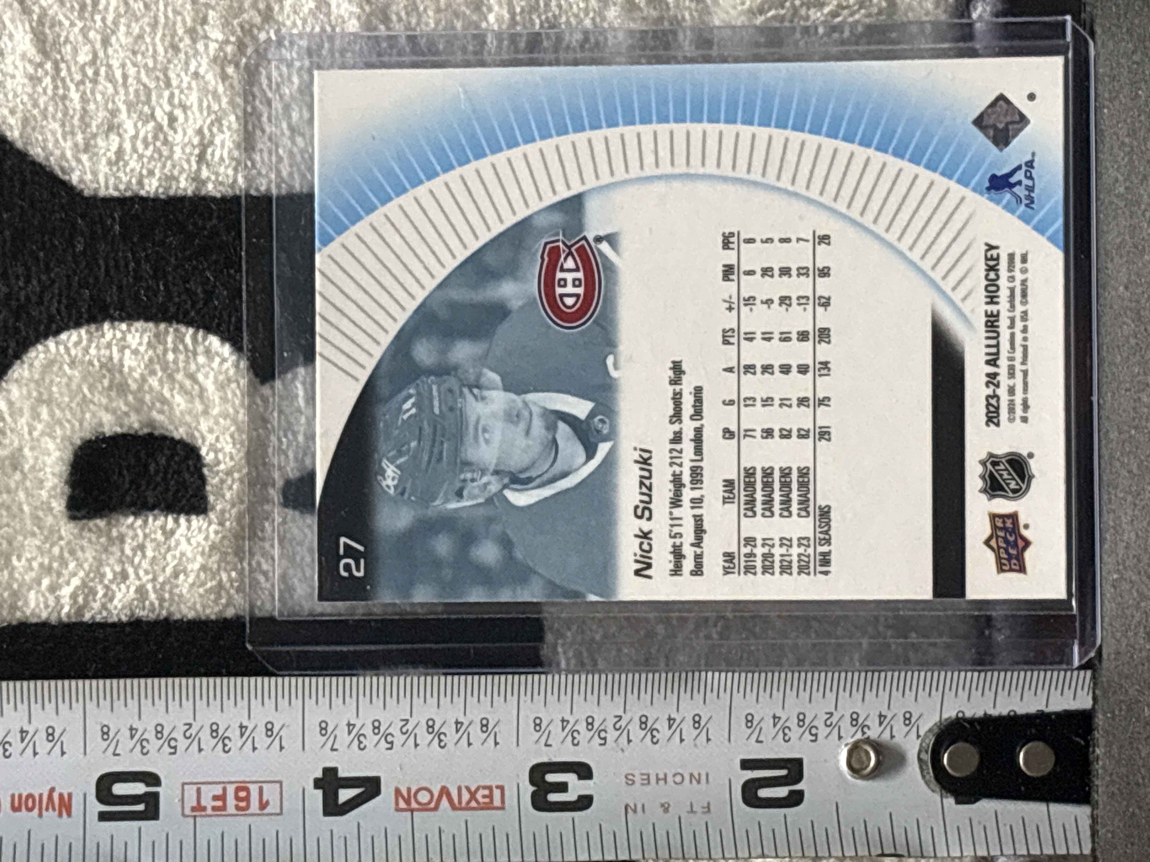 LOT 2026-919 — Carte de hockey Upper Deck Allure 2023-24 de Nick Suzuki des Canadiens de… — photo 2