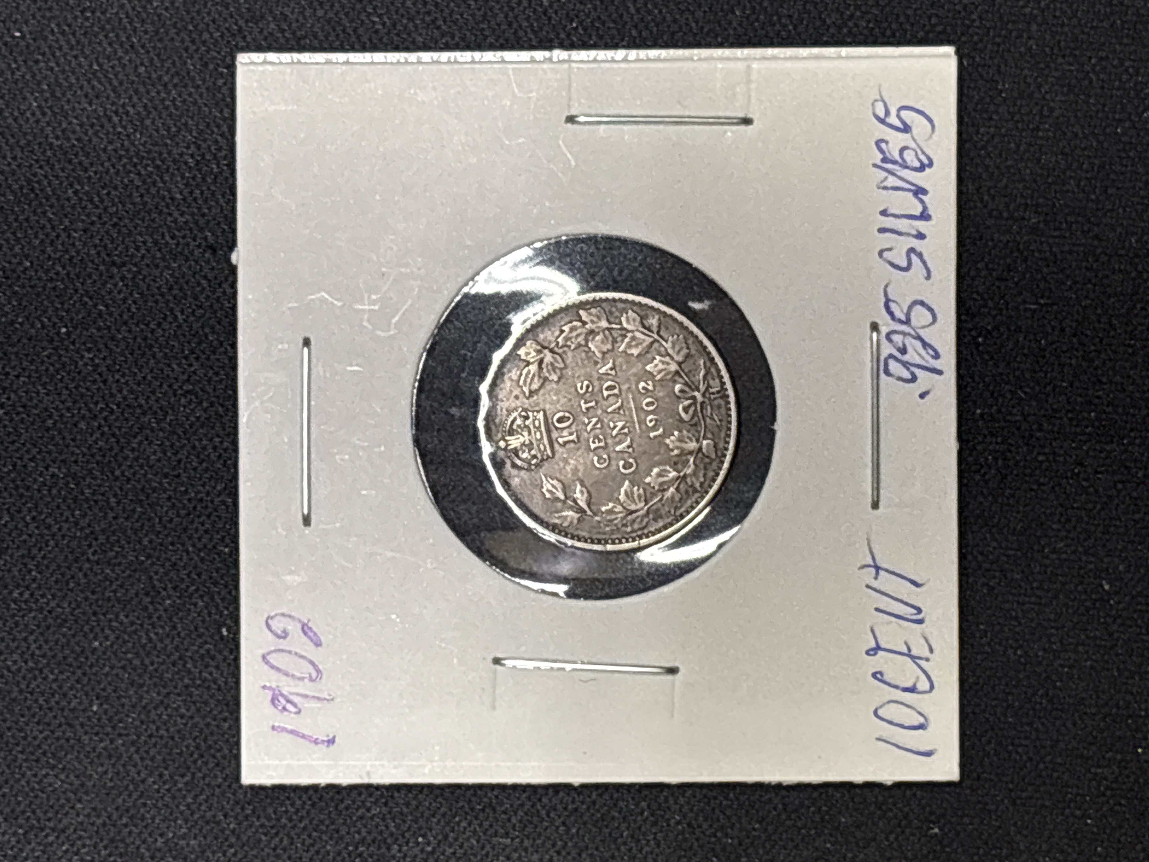 LOT 2026-925 — Pièce de 10 cents du Canada datée de 1902, à l’effigie du roi Édouard VII, en… — photo 1