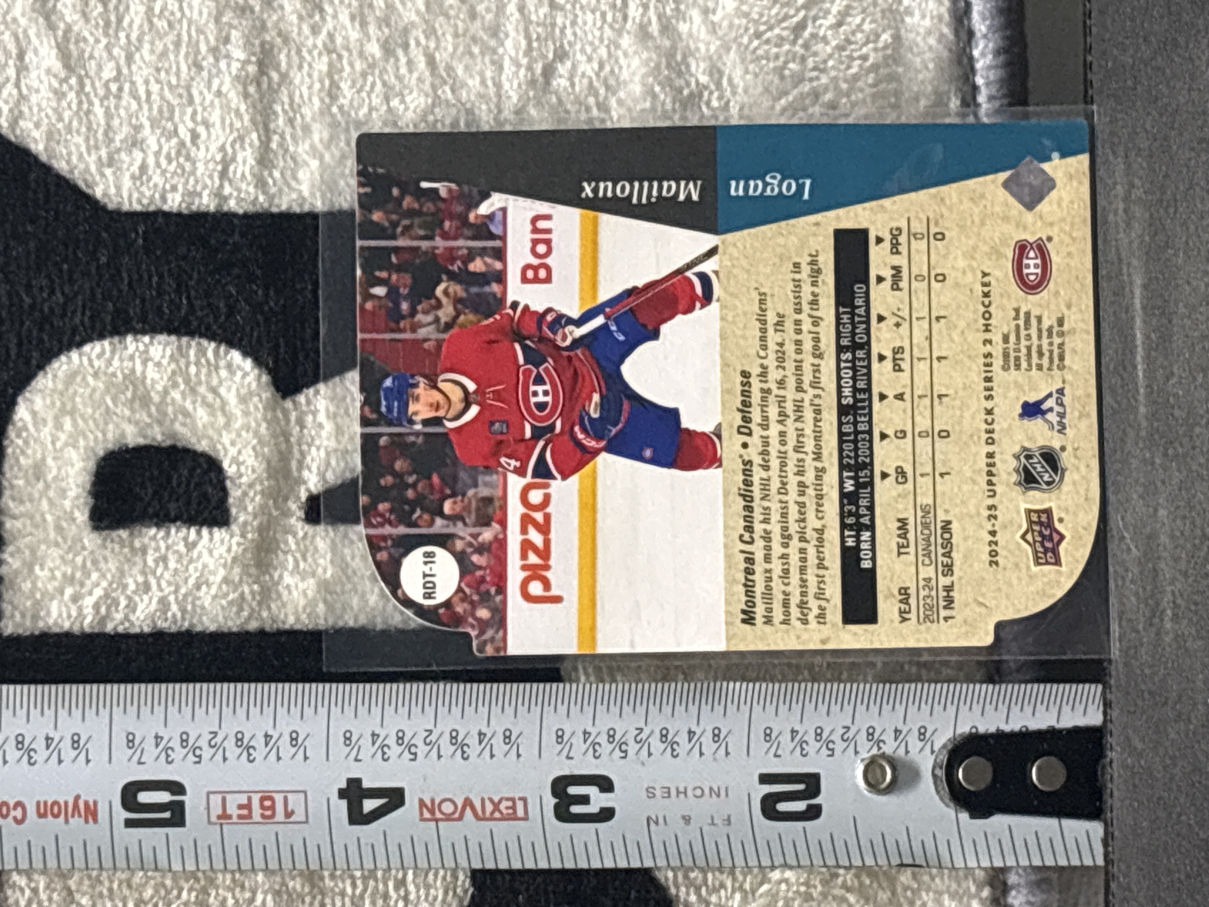 LOT 2026-943 — Carte de hockey Logan Mailloux des Canadiens de Montréal, position défenseur… — photo 2