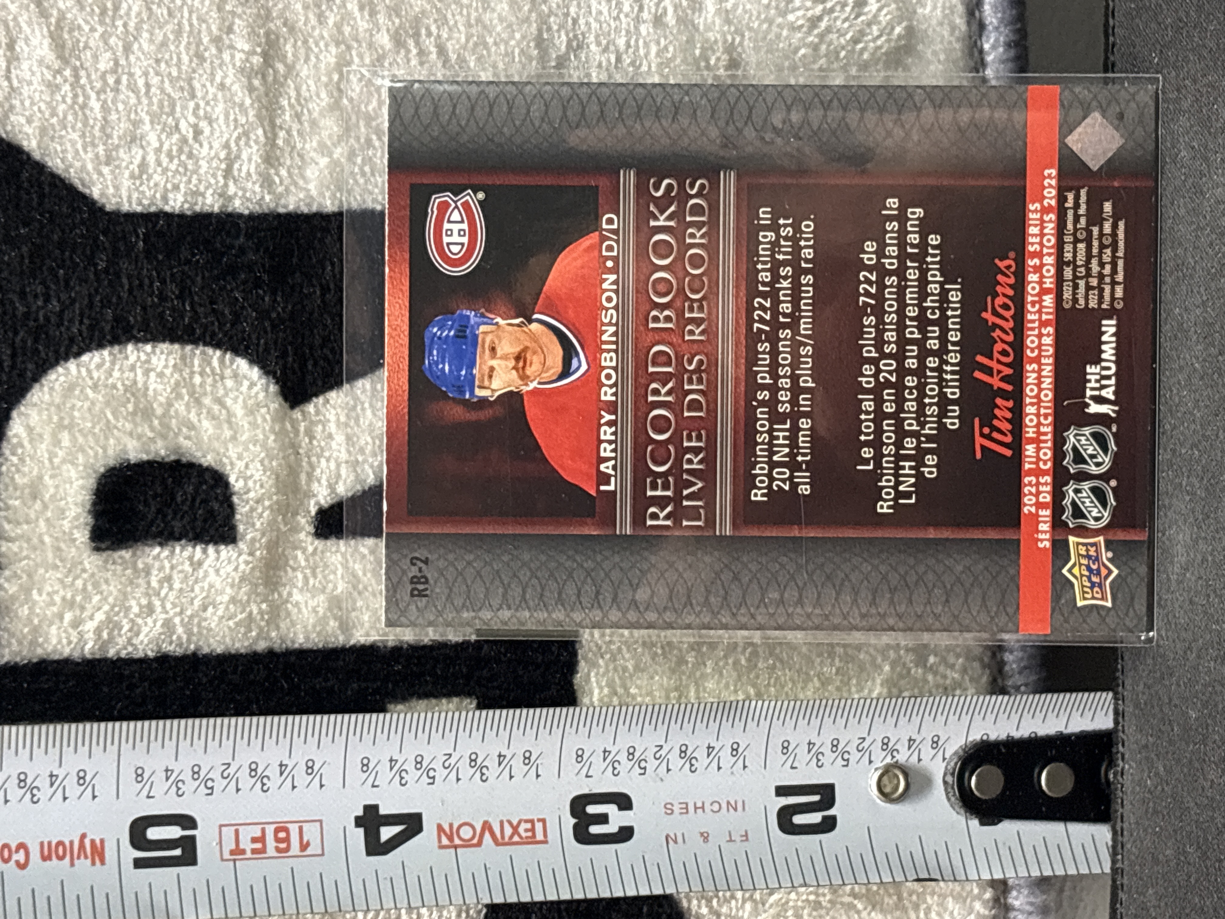 LOT 2026-953 — Carte de hockey à collectionner Upper Deck, série des collectionneurs Tim… — photo 2
